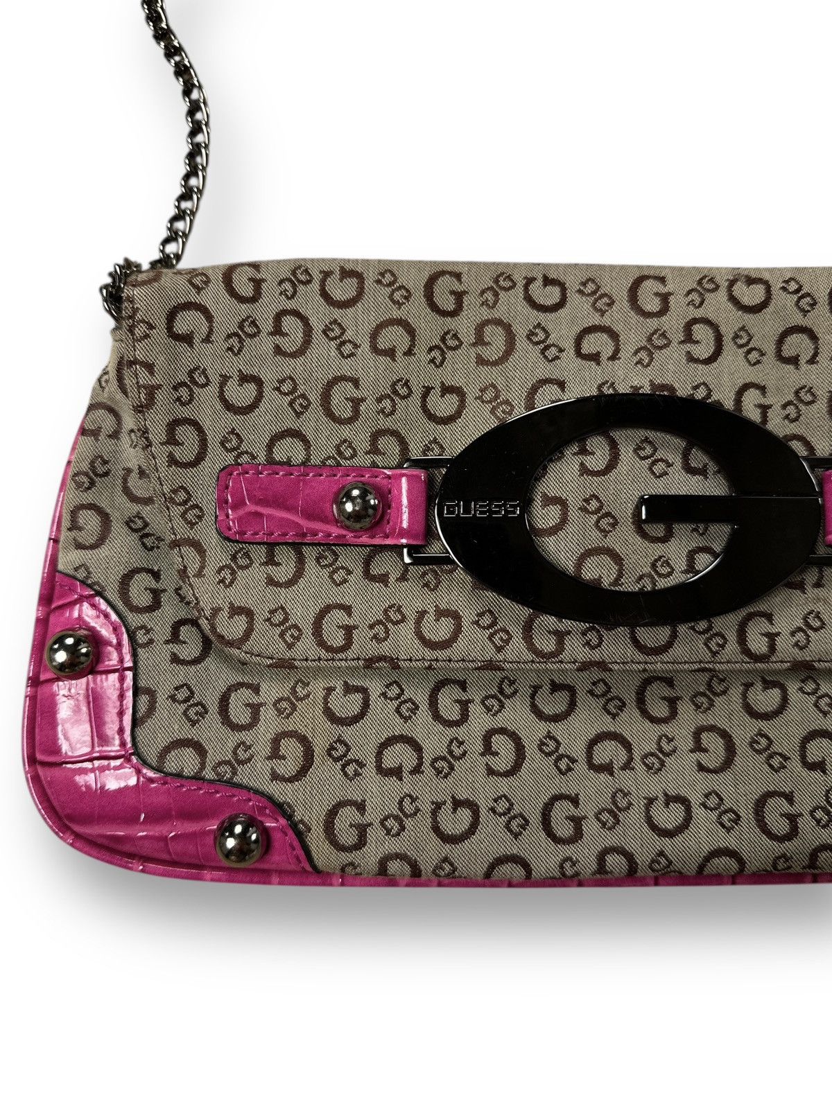 Guess Vintage Y2K Guess Monogram Retro Avant Garde Shoulder Bag Size ONE SIZE - 6 Thumbnail