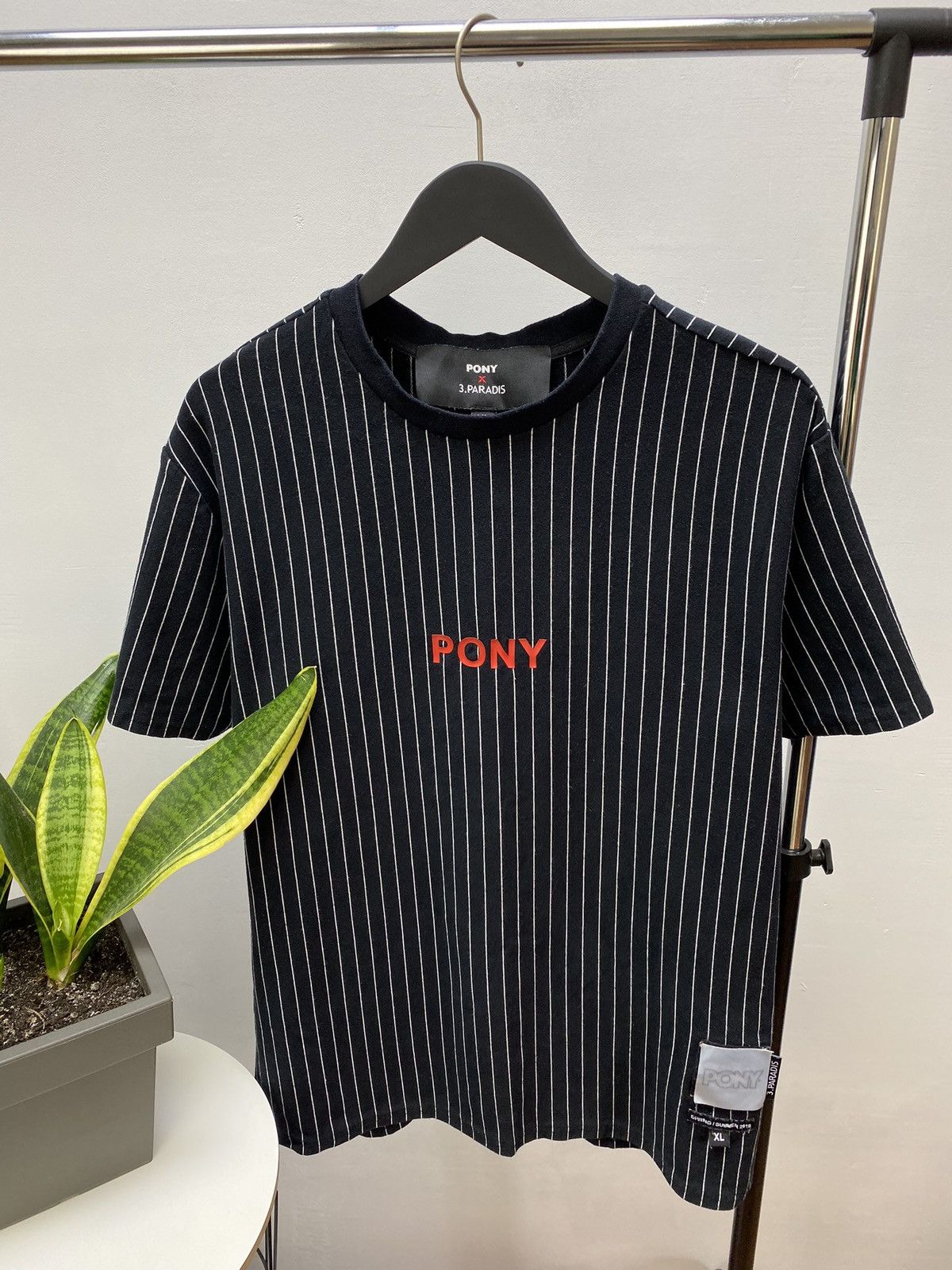 3.PARADIS × PONY 3.Paradis x Pony Striped T-Shirt Size US XL / EU 56 / 4 - 4 Thumbnail