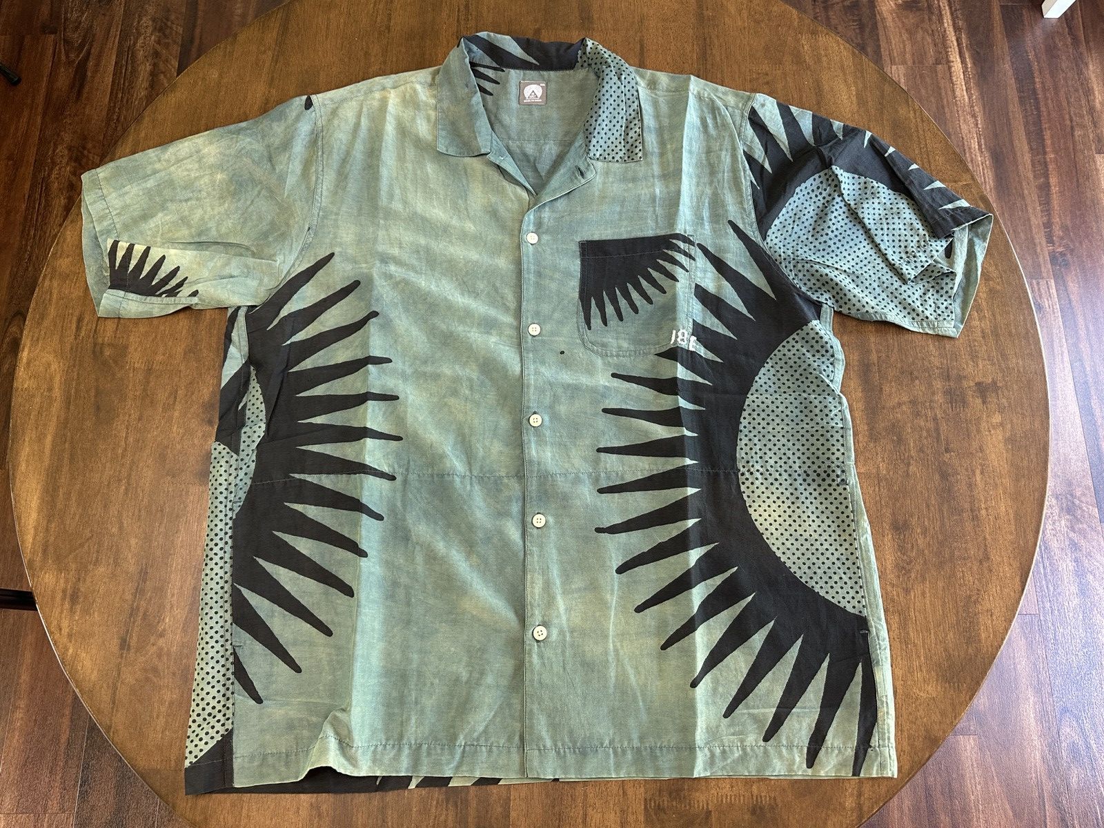 18 East Cotton/Silk Shirt Green Sz XXL