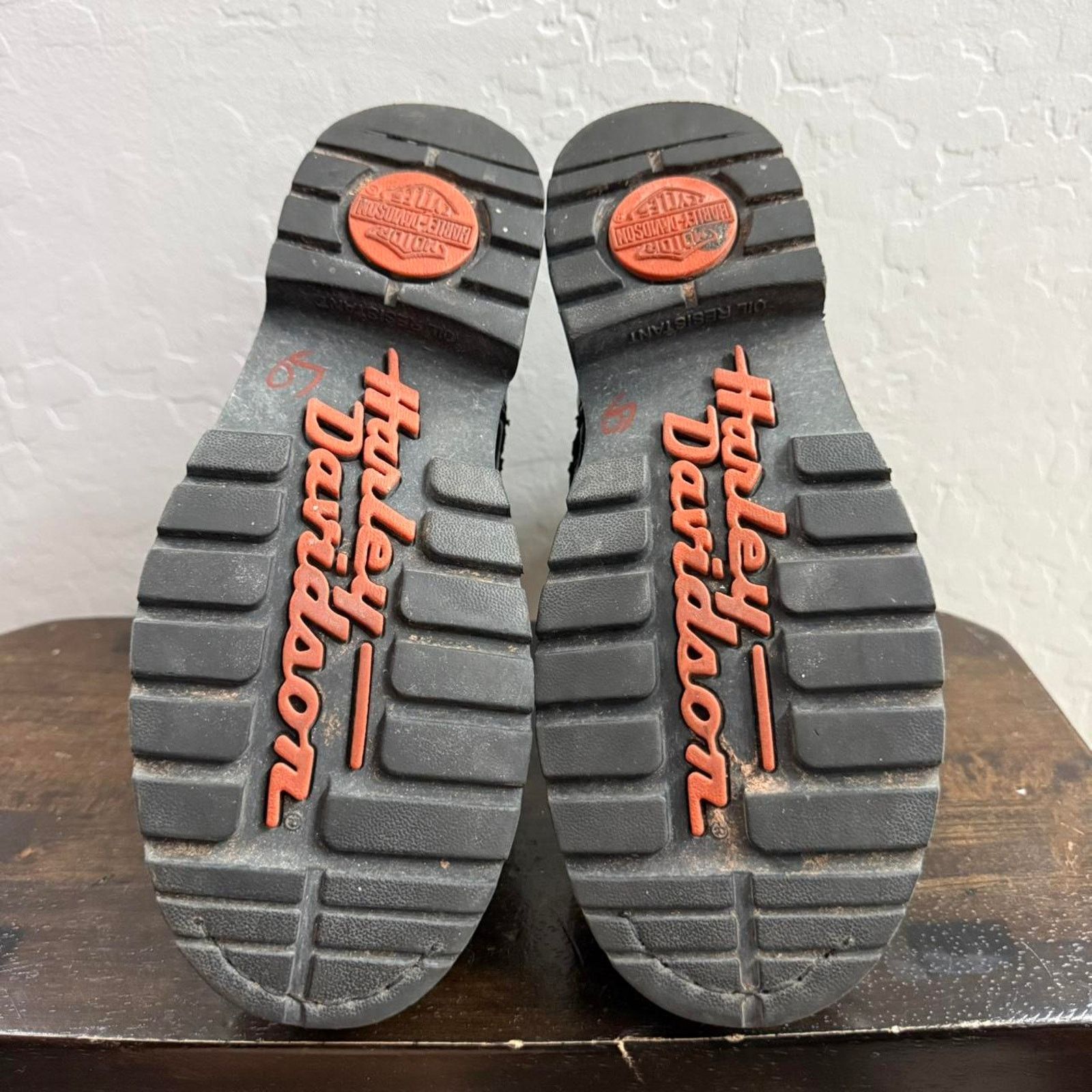Harley Davidson Vintage Harley Davidson Leather Boots With Embossed Logo Size US 9.5 / EU 42-43 - 3 Thumbnail