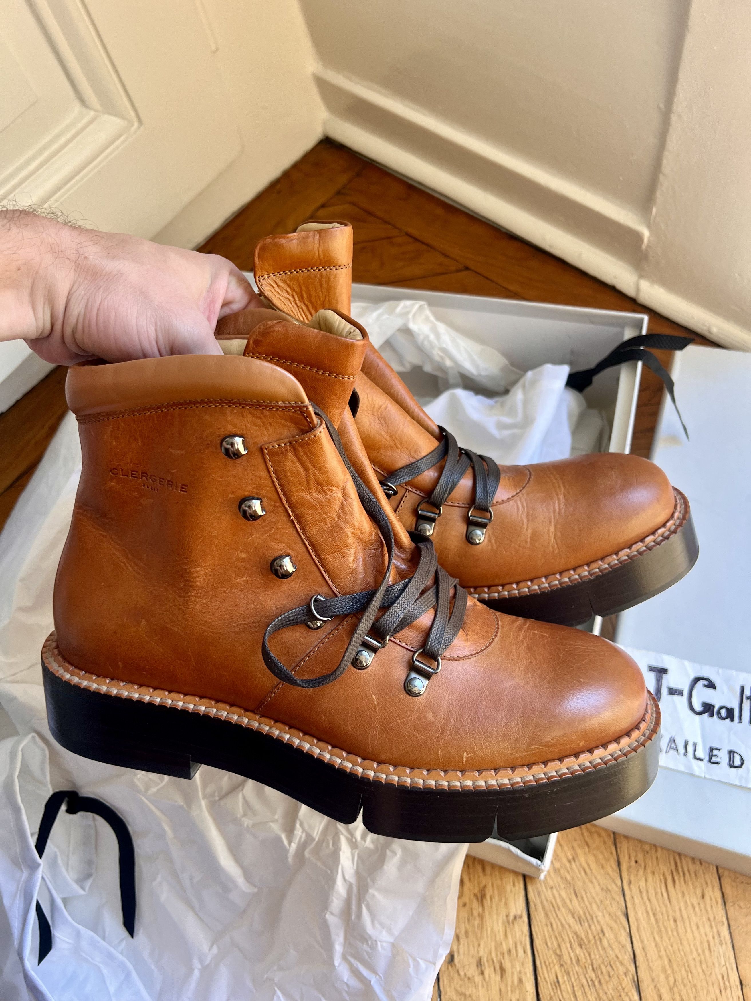Designer × Saint Laurent Paris Clergerie Paris Callum Boot on Goodyear welt on PLATFORM Size US 8 / EU 41 - 1 Thumbnail
