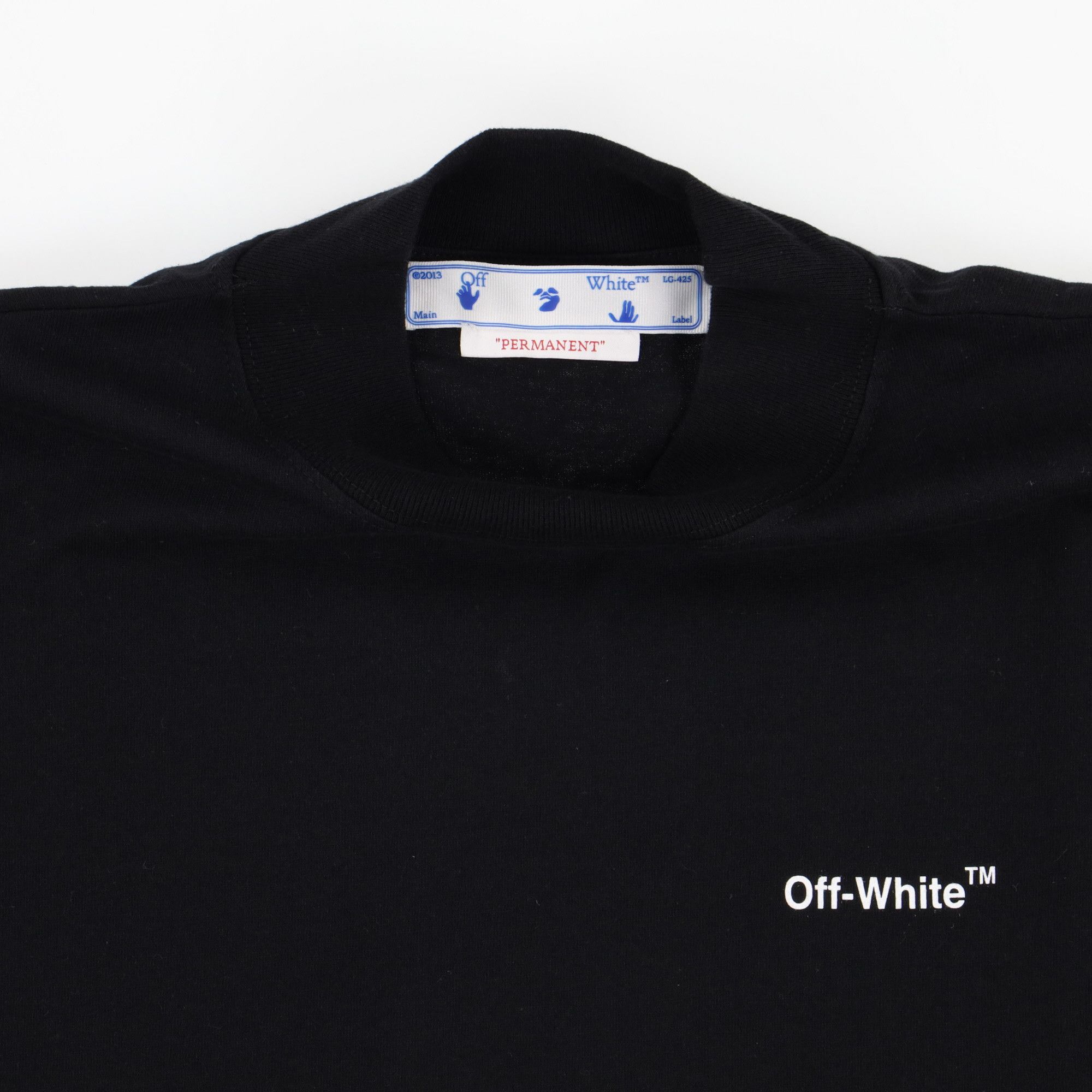 Off-White Black Caravaggio Arrows Oversized Mock Neck LS T-Shirt Size US XL / EU 56 / 4 - 8 Thumbnail