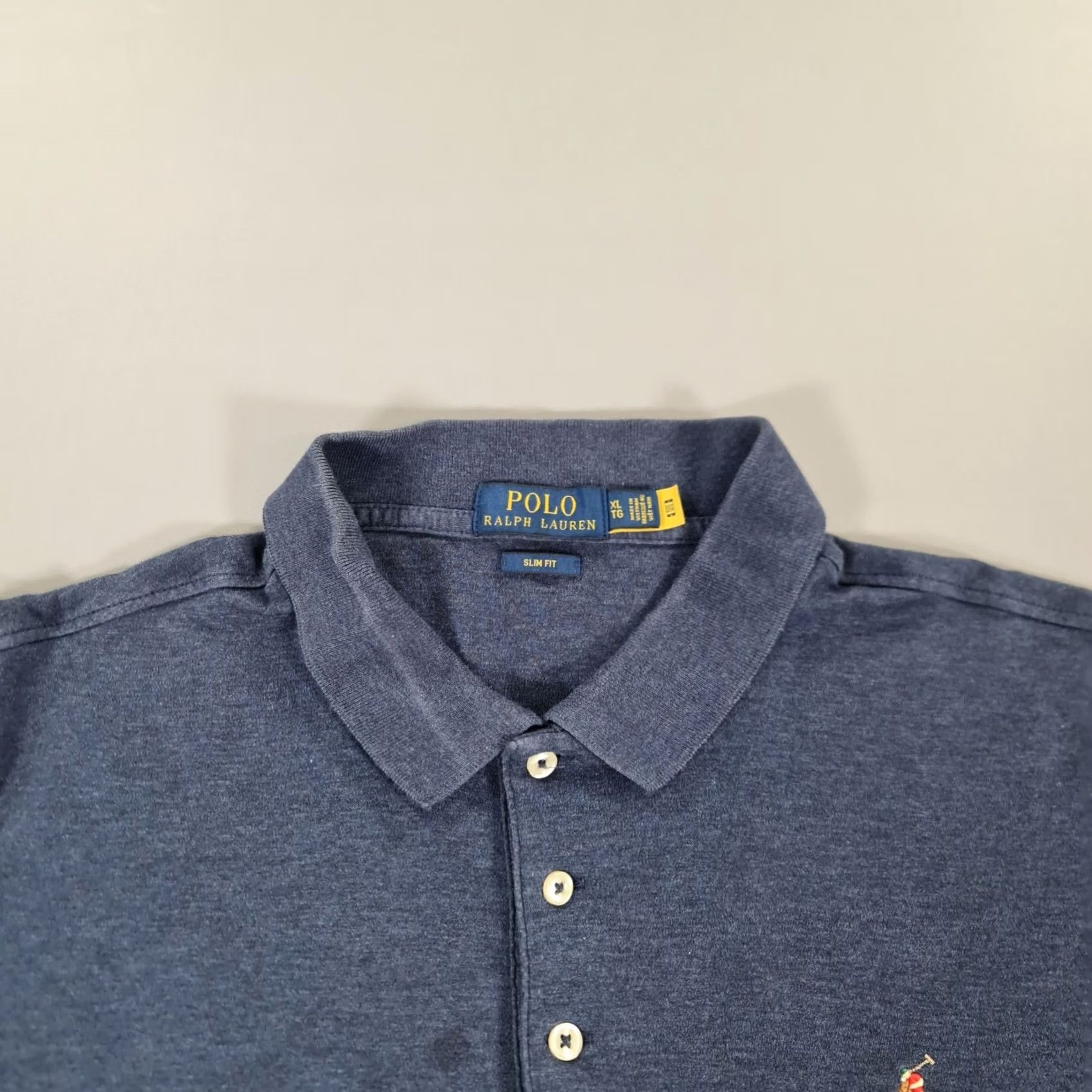 Polo Ralph Lauren Polo Ralph Lauren Polo Shirt Mens Blue XL Slim Pima Cotton Soft Touch Jersey Logo Slim Fit Short Sleeve Collared Cutaway Neck Polo Type Shirt Size US XL / EU 56 / 4 - 2 Thumbnail