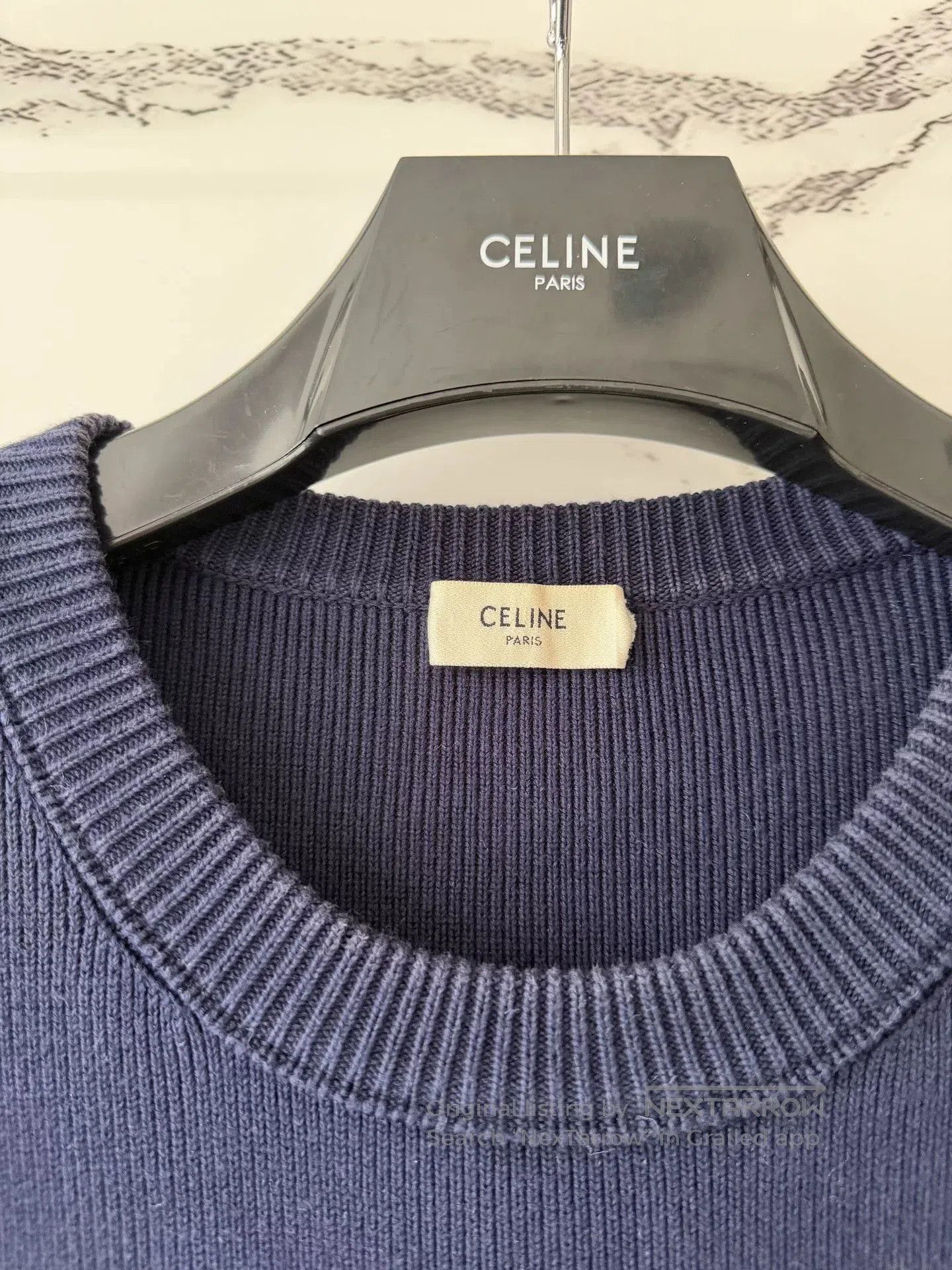 Celine celine blue logo sweater in xl size. Size XL / US 12-14 / IT 48-50 - 2 Thumbnail