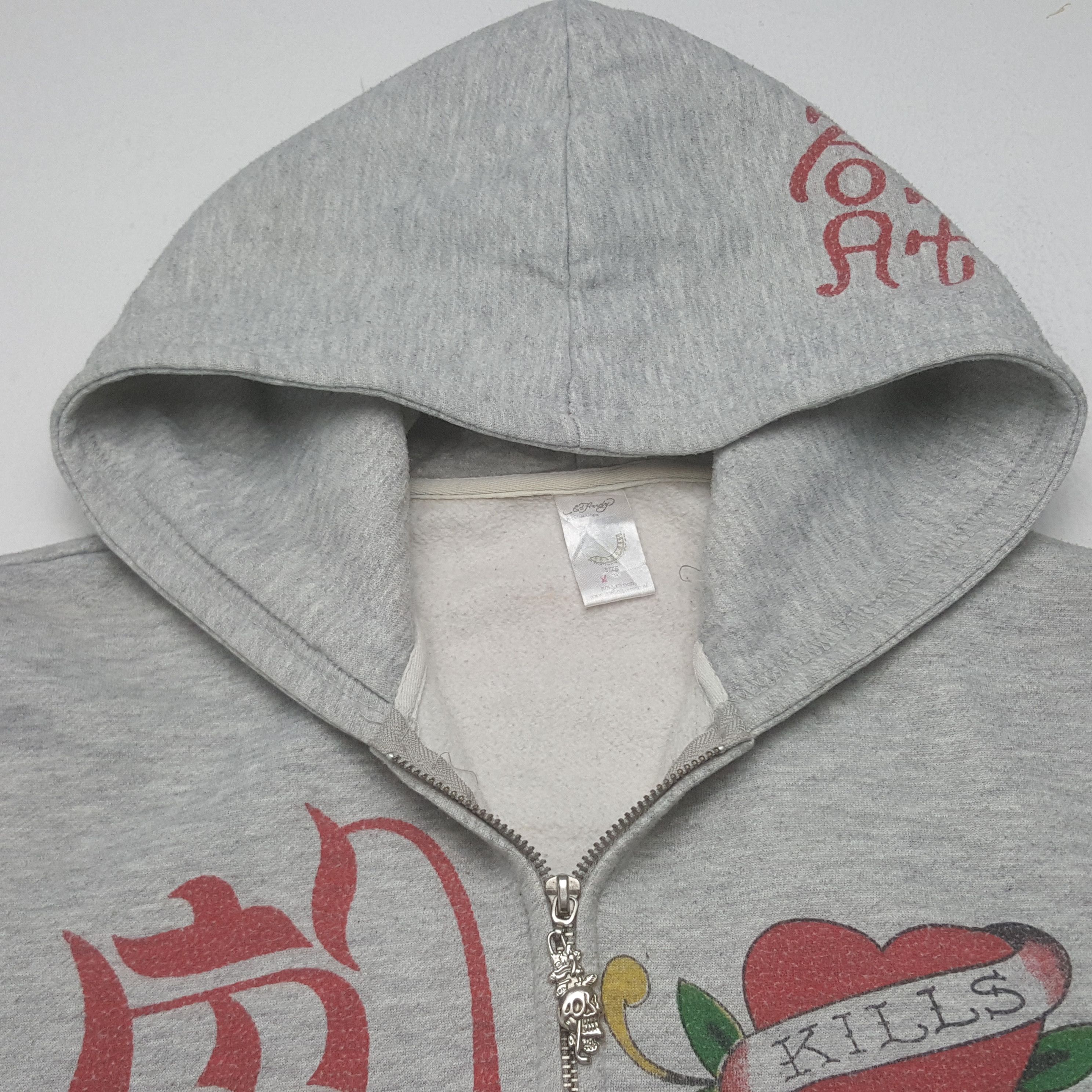 Christian Audigier × Ed Hardy × Vintage Vintage Ed Hardy Zipper Jacket With Hoodies Size US M / EU 48-50 / 2 - 5 Thumbnail