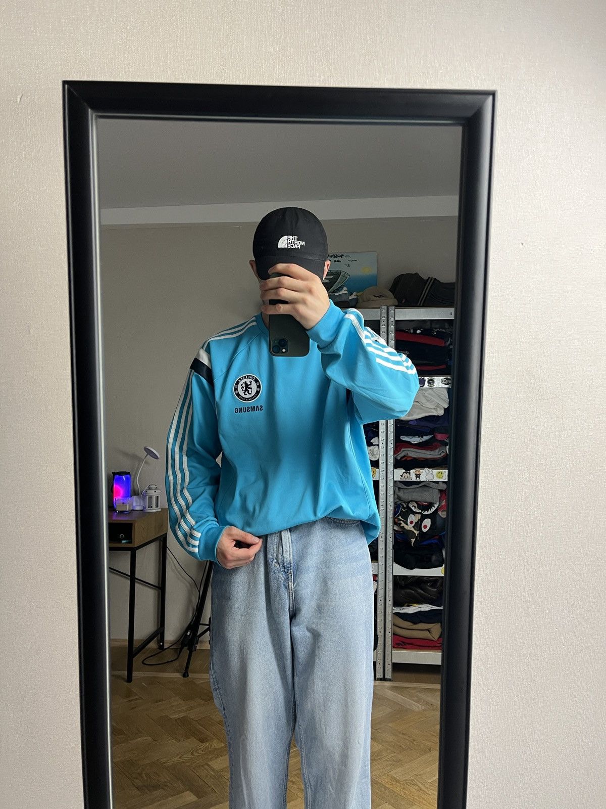 Adidas ⚽️ Adidas Chelsea 2014 Soccer Training Sweatshirt Football Size US XL / EU 56 / 4 - 2 Thumbnail