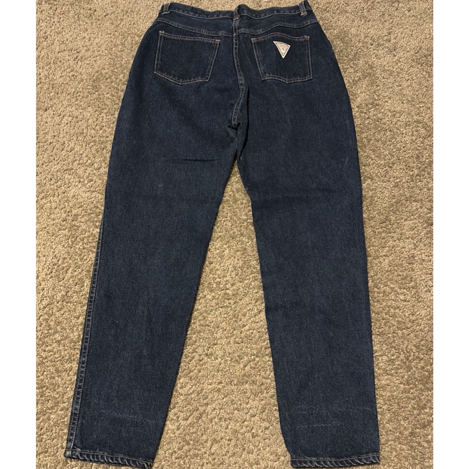 Vintage VINTAGE Stefano Dark Wash Women’s Jeans 30x29” 80s Tapered Blue Denim Size 18 Regular Womens Size 30" / US 8 / IT 44 - 2 Thumbnail