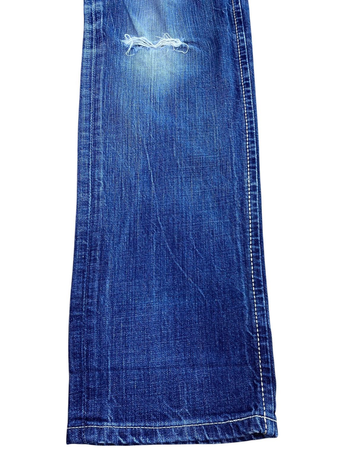 Edwin Edwin Faded Blue Wash Ripped Style Straight Cut Jeans Size US 32 / EU 48 - 5 Thumbnail