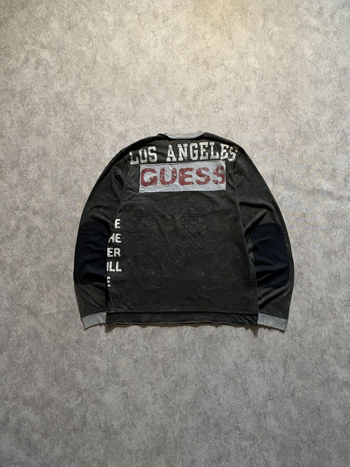 Guess Archive Vintage Guess “Power of Love” Distressed Long Sleeve Size US L / EU 52-54 / 3 - 1 Thumbnail