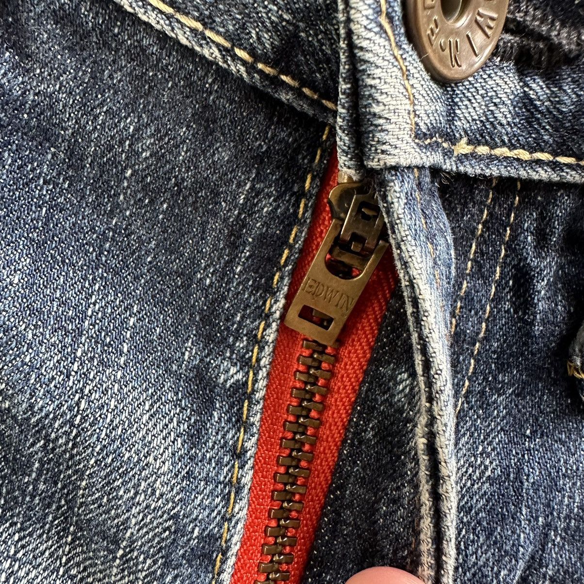 Edwin × Jean × Vintage Vintage Edwin Distressed Faded Denim Jean Pant W30 Size US 30 / EU 46 - 5 Thumbnail