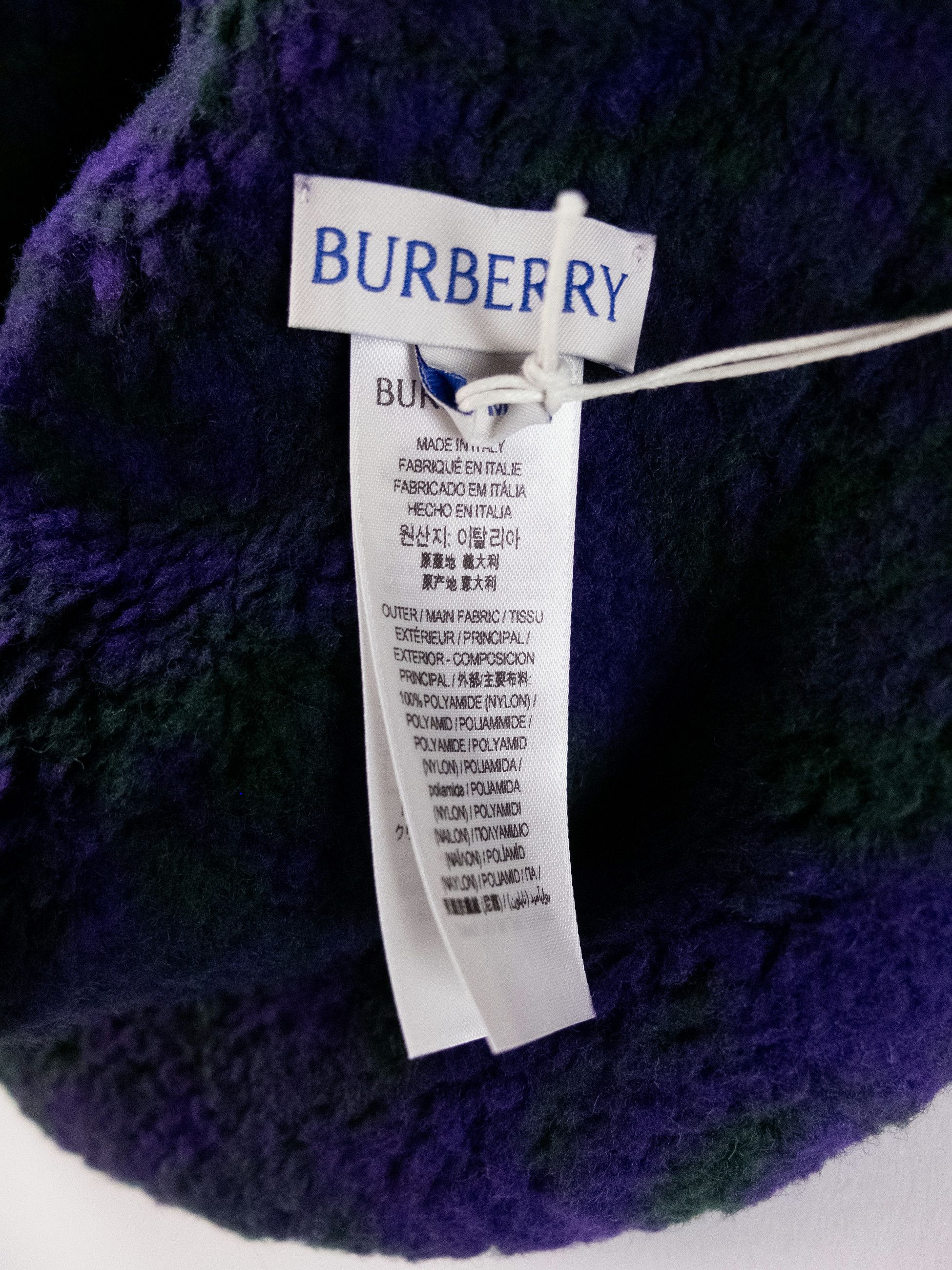 Burberry BURBERRY green purple nylon rose reversible bucket hat Size ONE SIZE - 9 Thumbnail