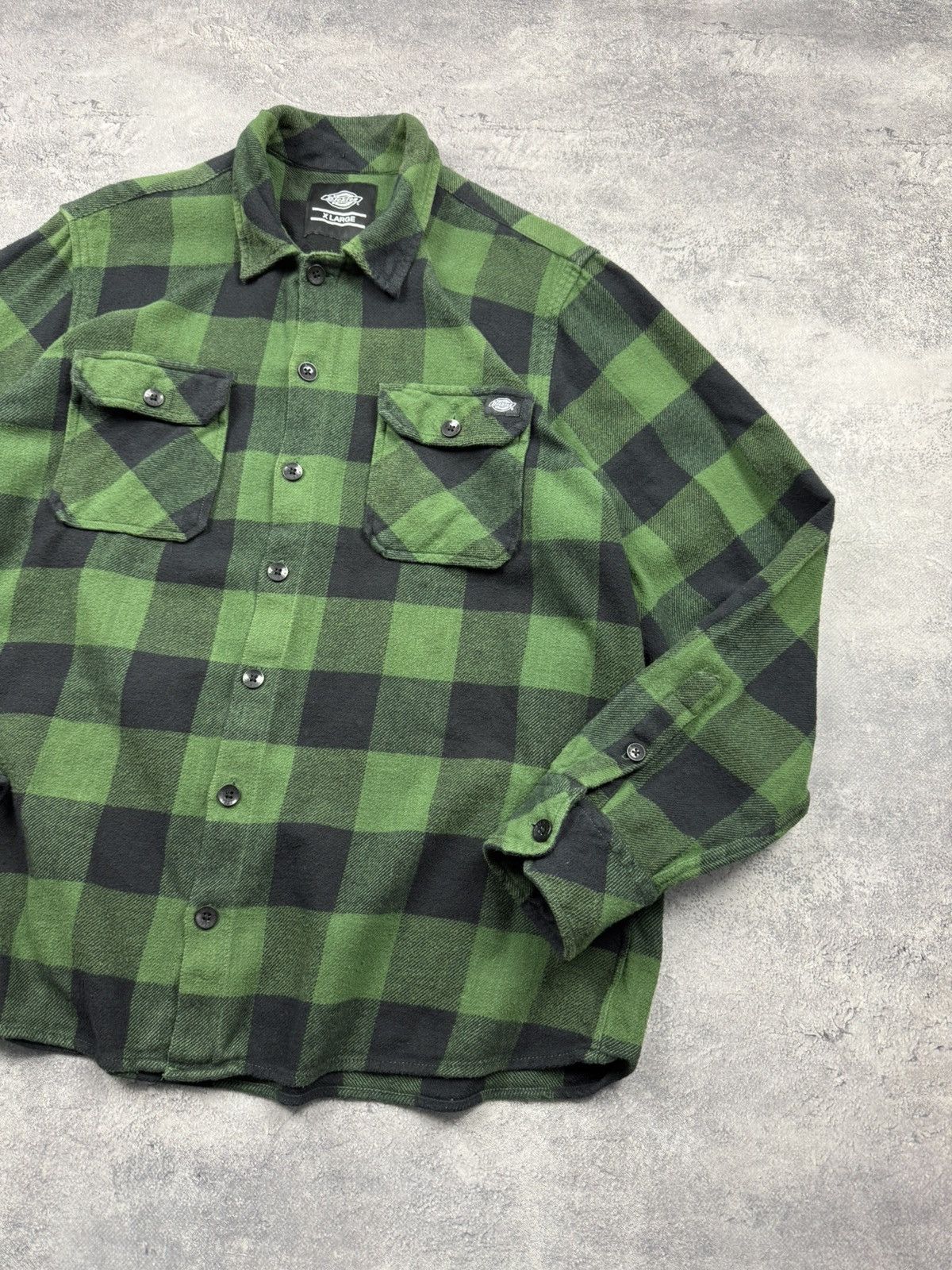 Dickies Vintage Dickies Flannel Shirt Green Checkered Button Up Y2K Size US XL / EU 56 / 4 - 5 Thumbnail