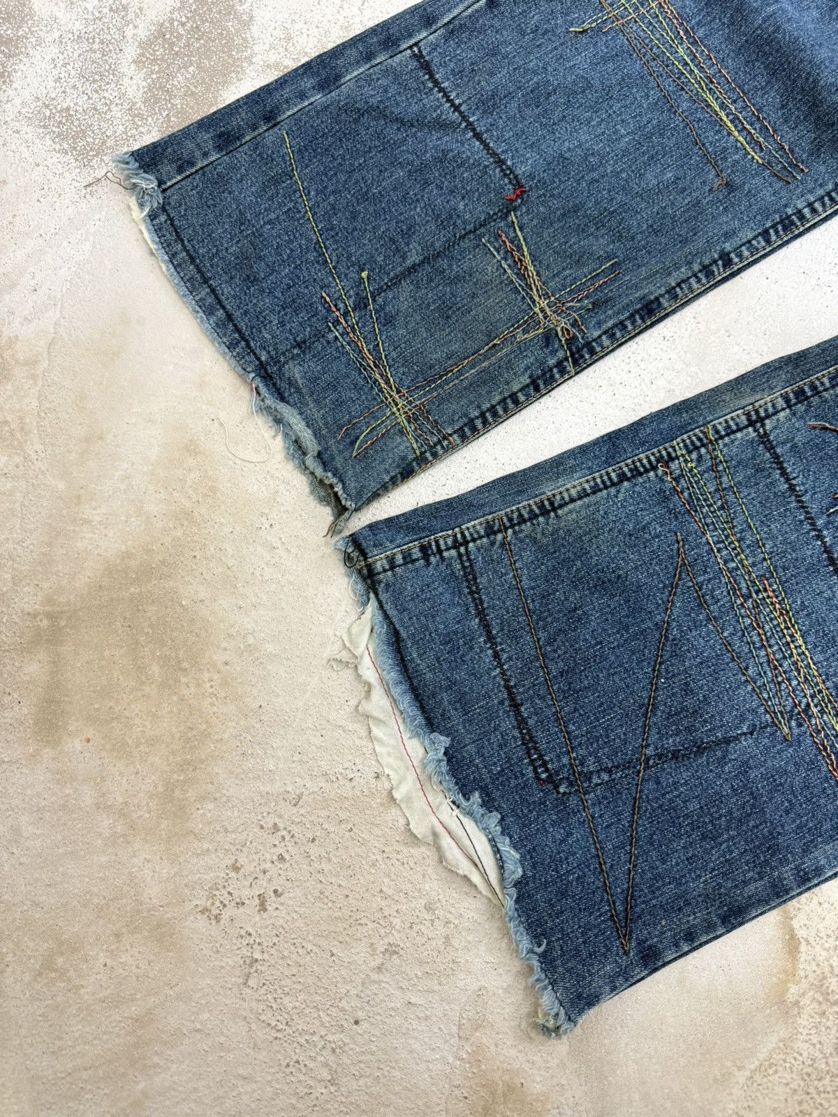 Hysteric Glamour HYSTERIC GLAMOUR Flare Heavy Stitch Boro Denim Jeans Size US 30 / EU 46 - 8 Thumbnail
