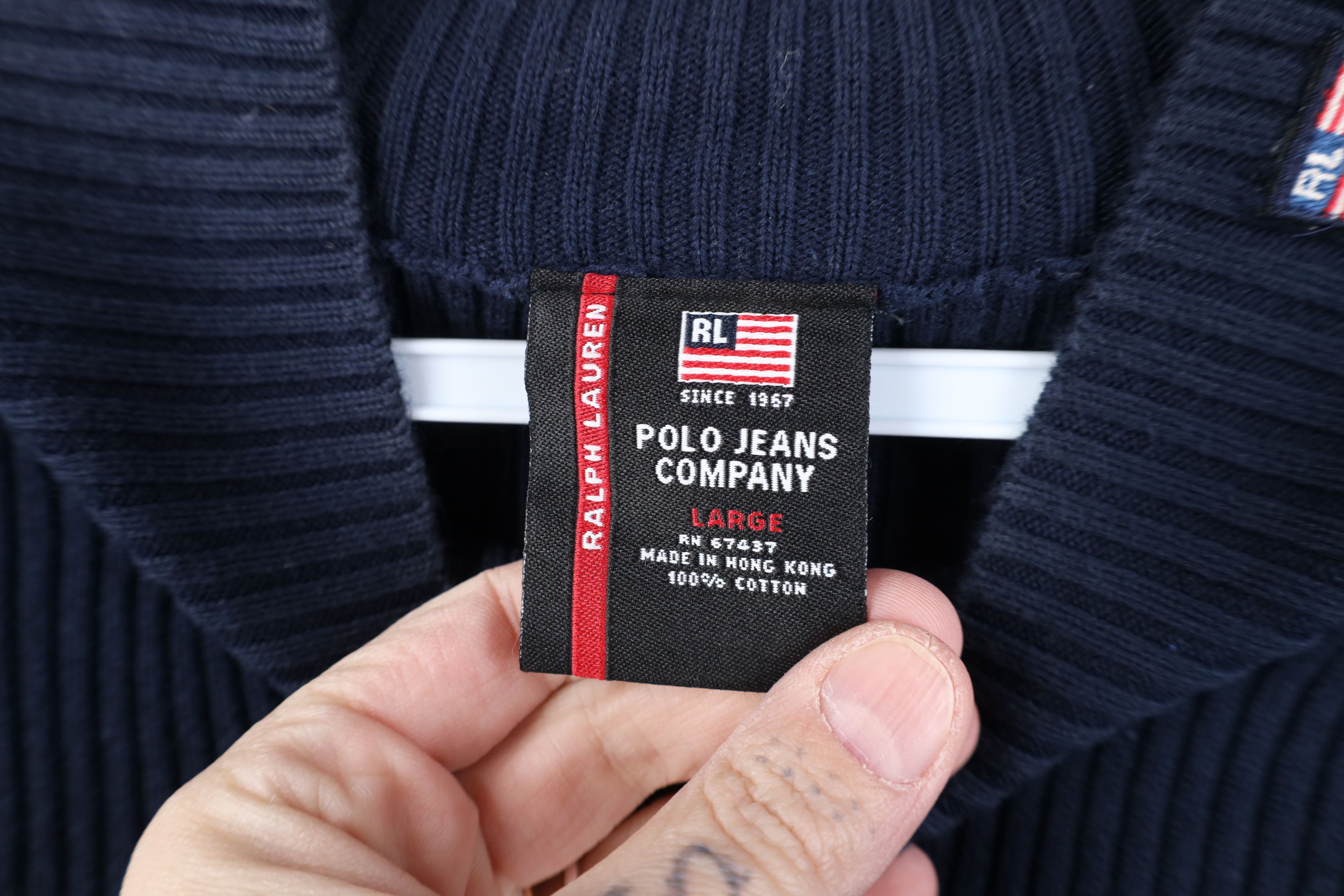 Ralph Lauren Vintage 90s Y2K Ralph Lauren Ribbed Knit Mock Neck Sweater Size L / US 10 / IT 46 - 4 Thumbnail
