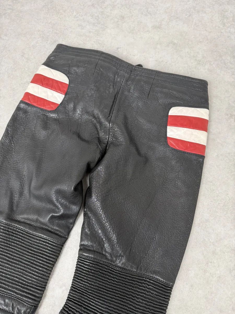 Roberto Cavalli 2000s Roberto Cavalli Biker Grain Black Leather Pants Size US 30 / EU 46 - 6 Thumbnail