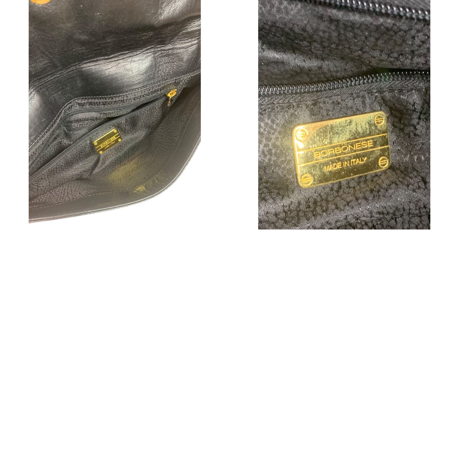 Vintage VINTAGE Borbonese Clutch Bag Envelope Crinkle Patent Leather Black 1990s Womens Size ONE SIZE - 8 Thumbnail