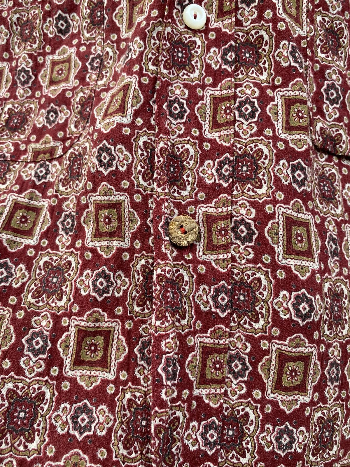 Sugar Cane Sugar Cane Light Rayon Paisley Button Shirt Size US L / EU 52-54 / 3 - 4 Thumbnail