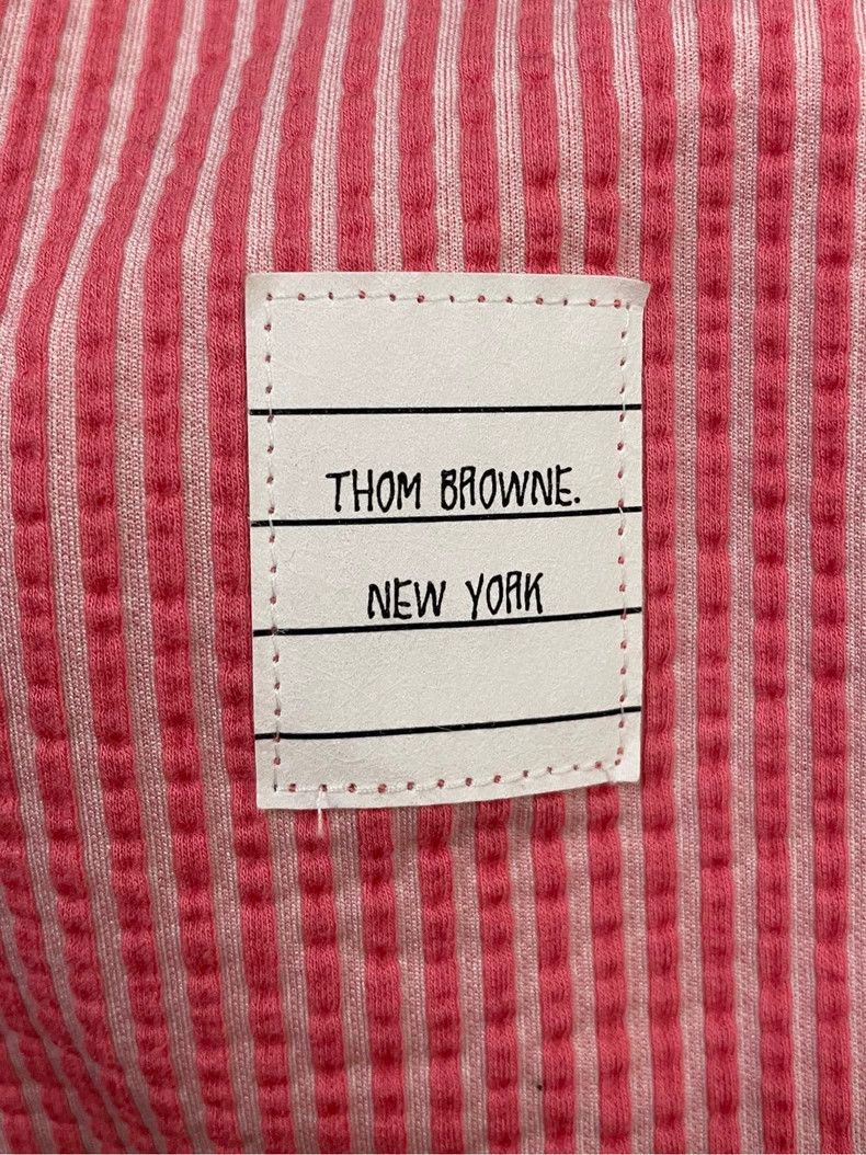 Thom Browne Thom browne Pink and white striped back sequin badminton ca Size S / US 4 / IT 40 - 5 Thumbnail