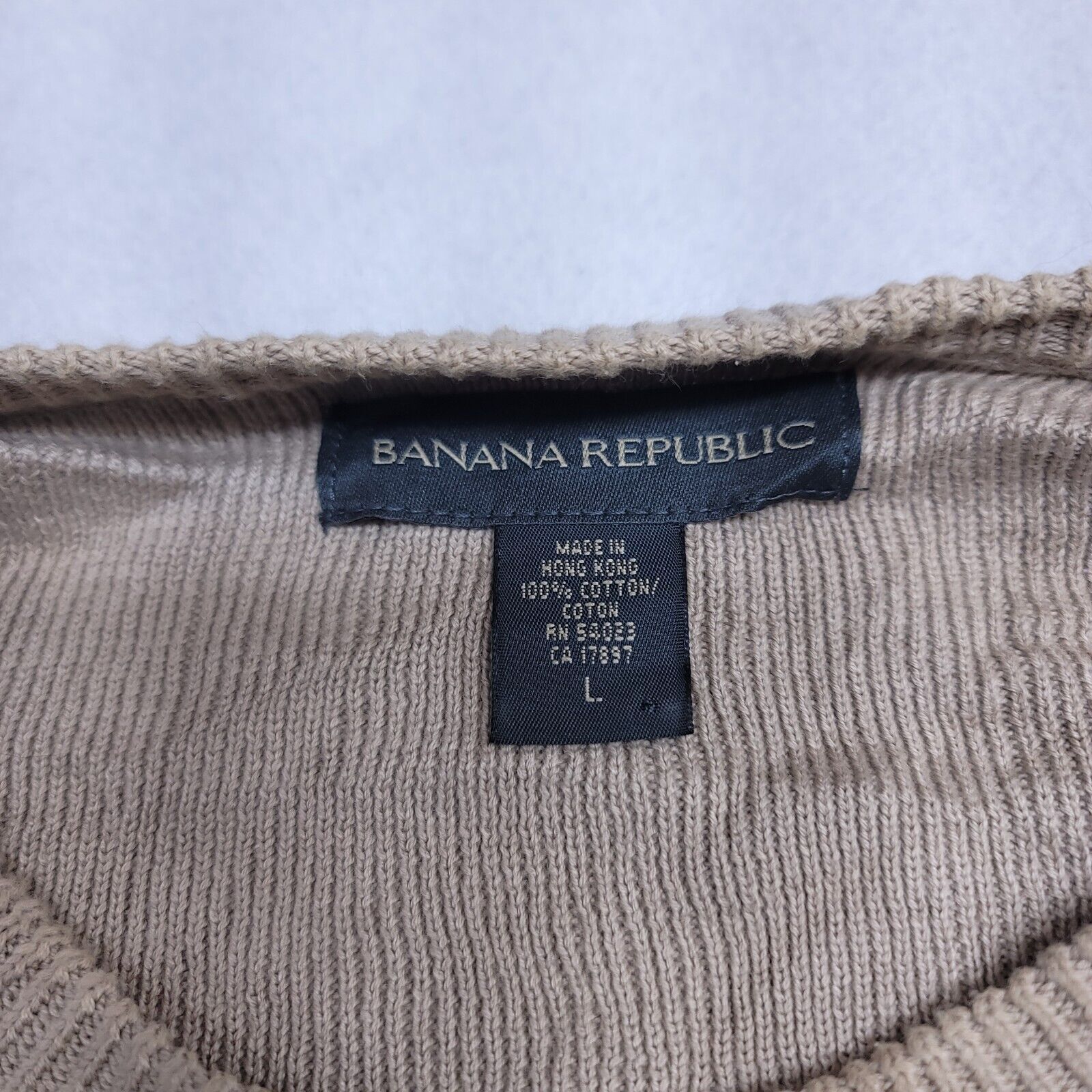 Banana Republic Banana Republic Pullover Sweater Mens Size Large L Beige Size US L / EU 52-54 / 3 - 3 Thumbnail