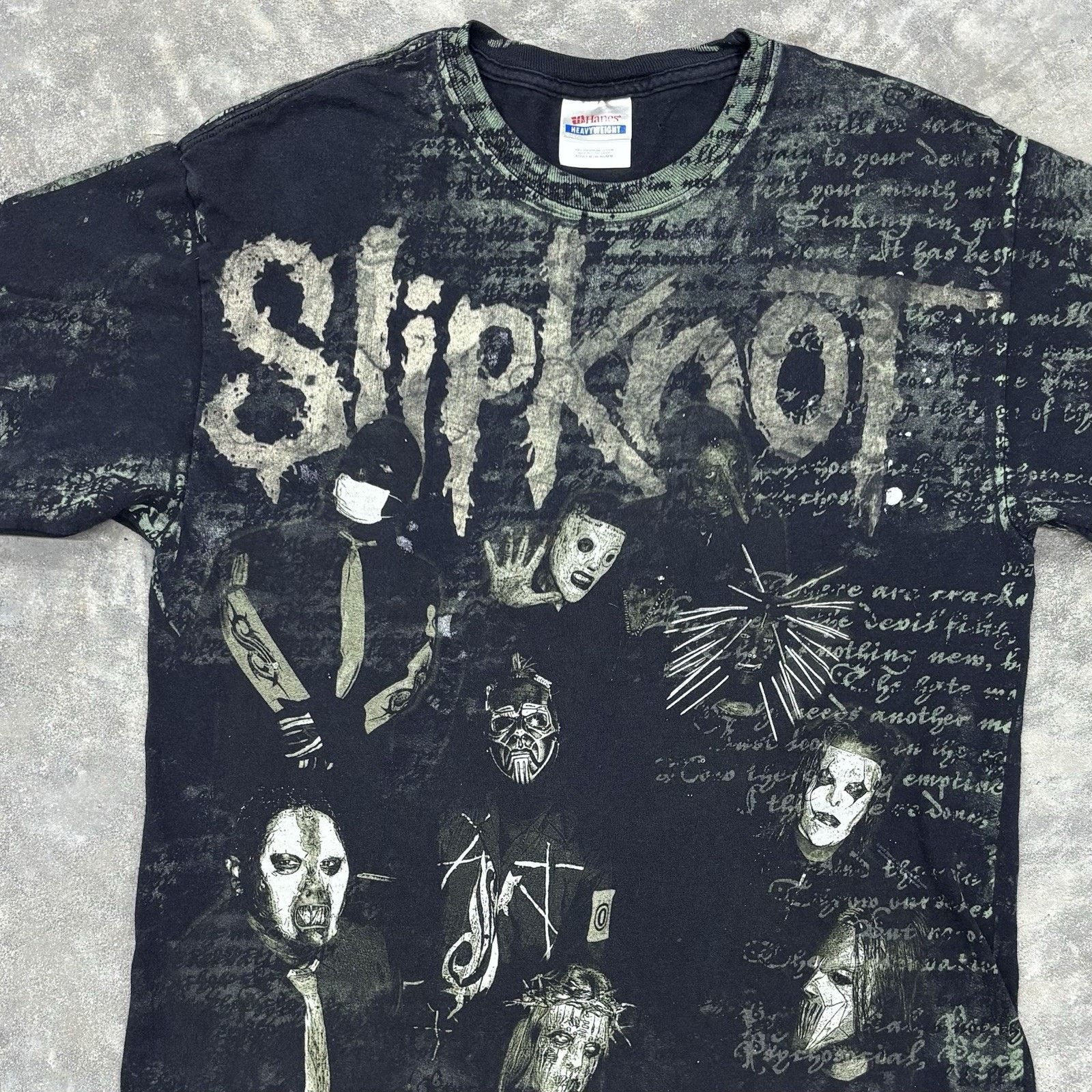 Hanes Vintage 2000s Slipknot All Over Print Short Sleeve T Shirt M Size US M / EU 48-50 / 2 - 2 Thumbnail