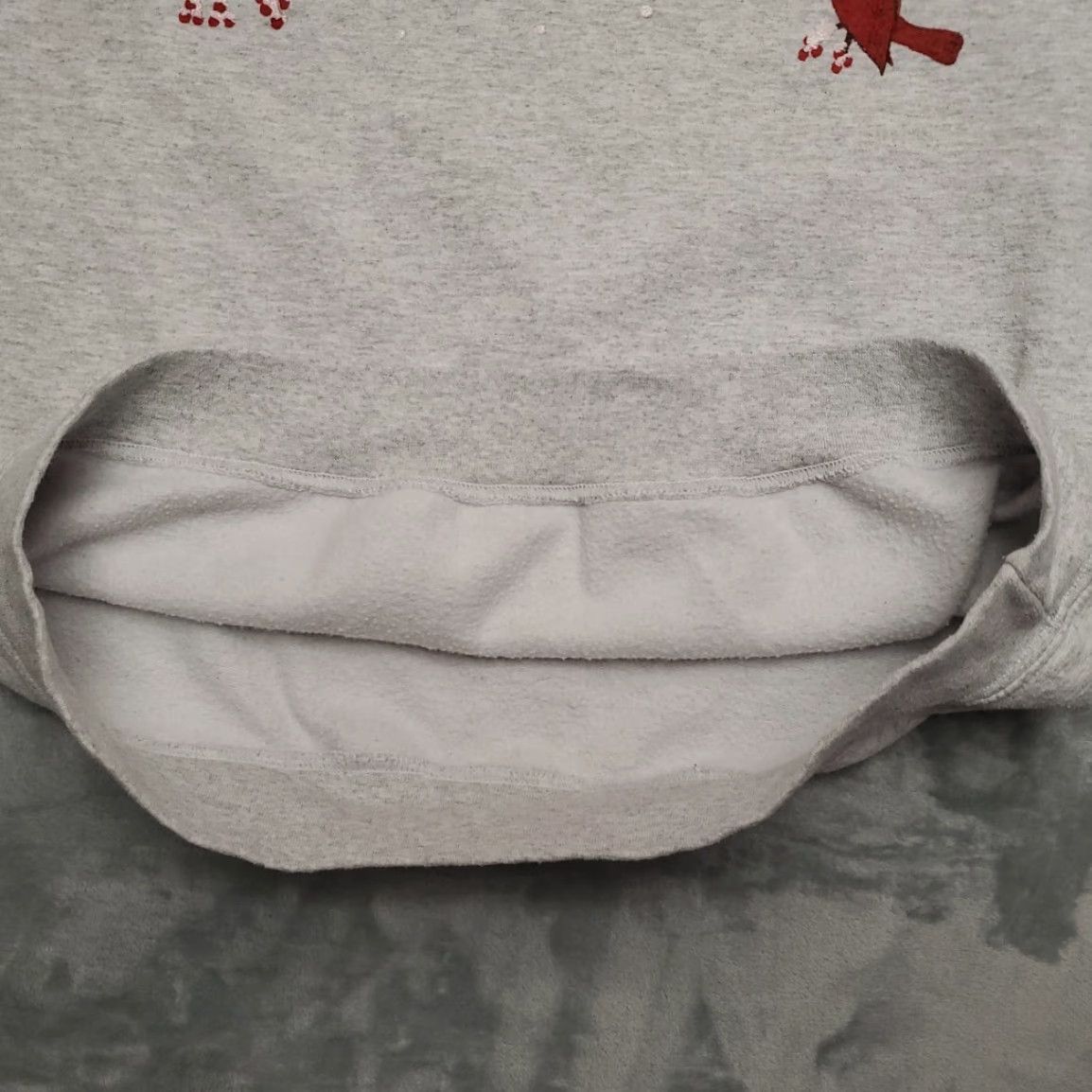 Vintage VTG PFI Fashions Sweatshirt Womens XL Gray Cardinal Bird Lover Grannycore Winter Size XL / US 12-14 / IT 48-50 - 6 Thumbnail