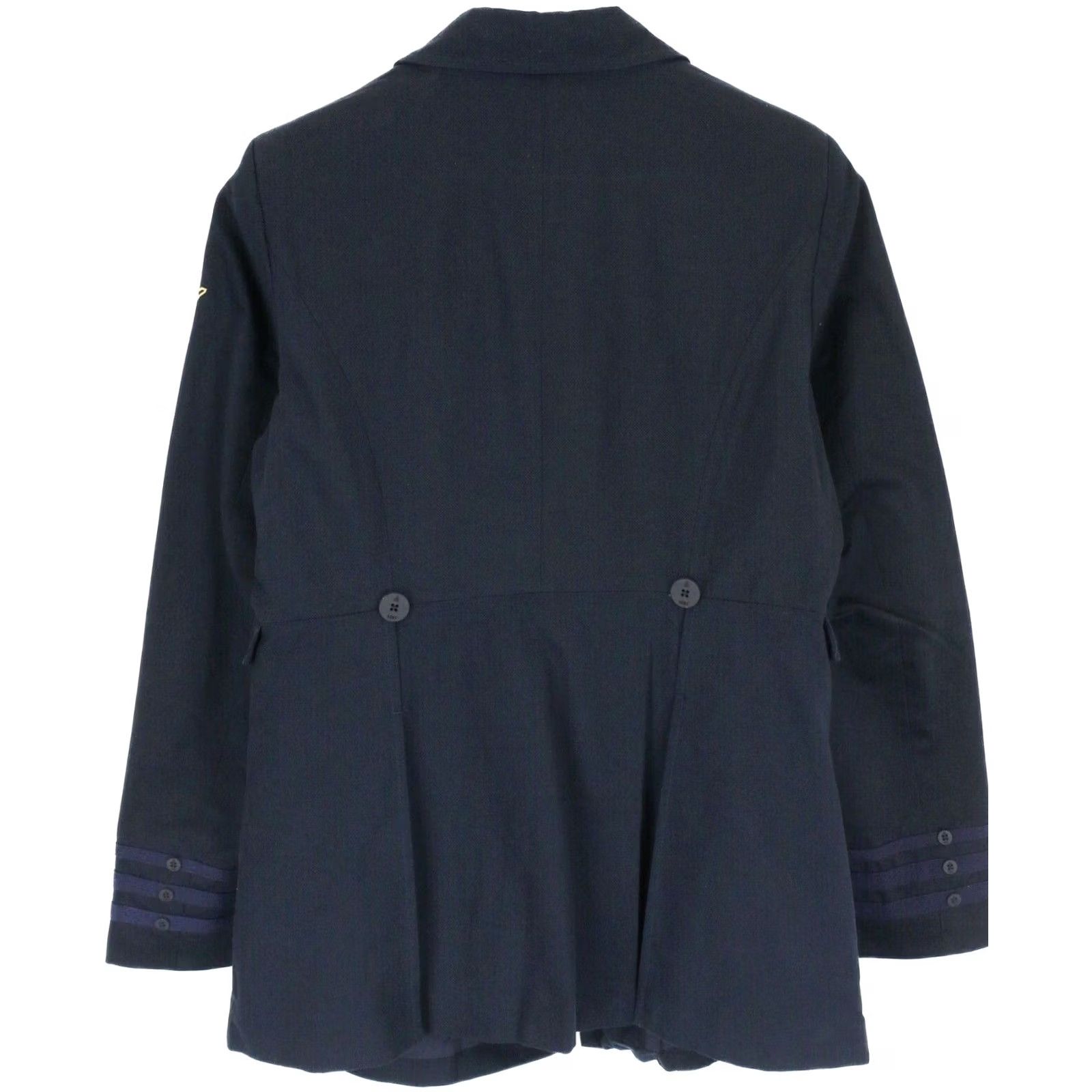 Doublet Gaastra Coat Women's Large Thin Navy Double Breasted Zip Trench Size L / US 10 / IT 46 - 2 Thumbnail