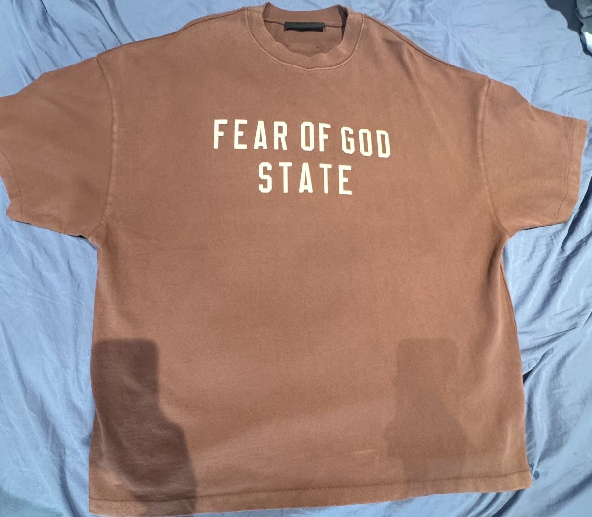 Fear of God Fear of God Heavy Crewneck Tee Crimson Size US M / EU 48-50 / 2 - 2 Thumbnail