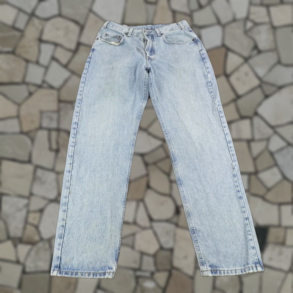 VINTAGE Gap Jeans Mens 33x32 Relaxed Fit Denim Light Wash USA 90s