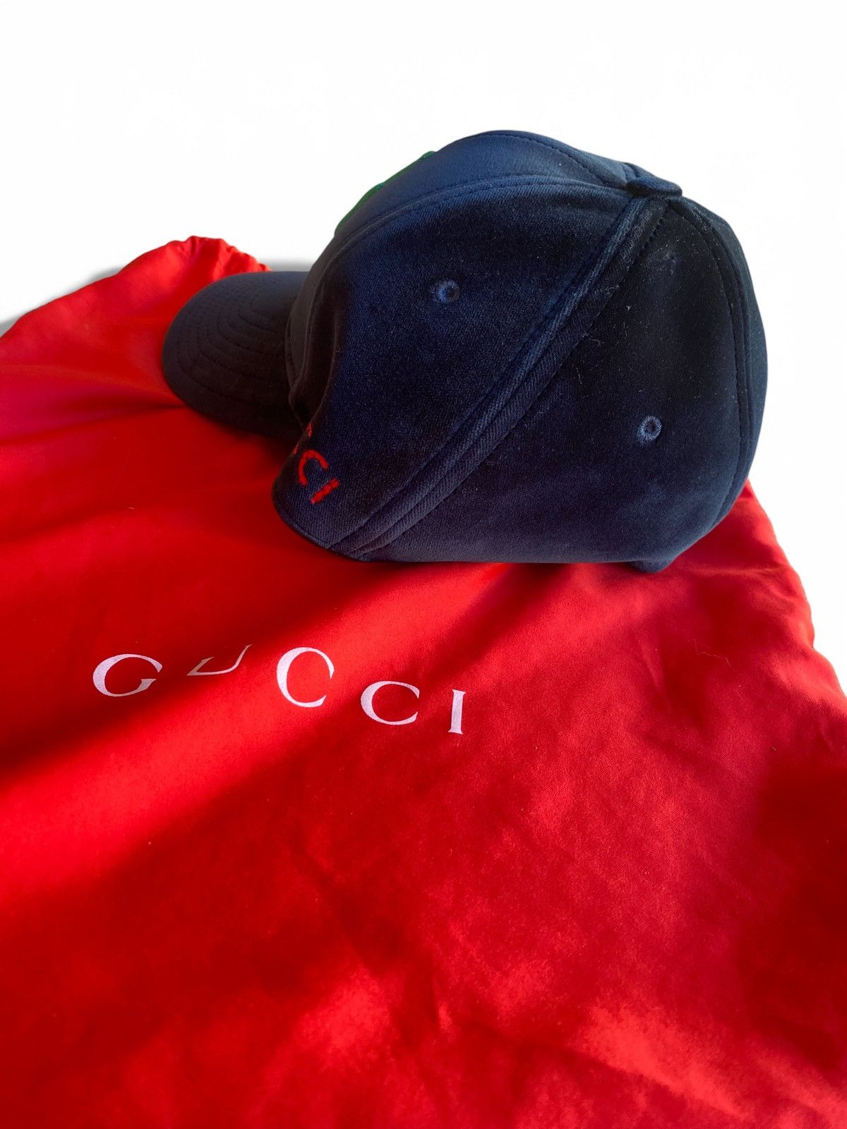 Gucci Gucci Velvet Baseball Cap Hat Size ONE SIZE - 4 Thumbnail