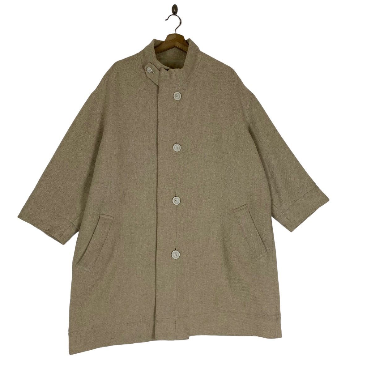 Issey Miyake ✨Issey Miyake Plantation wool oversize long coat Size US M / EU 48-50 / 2 - 3 Thumbnail