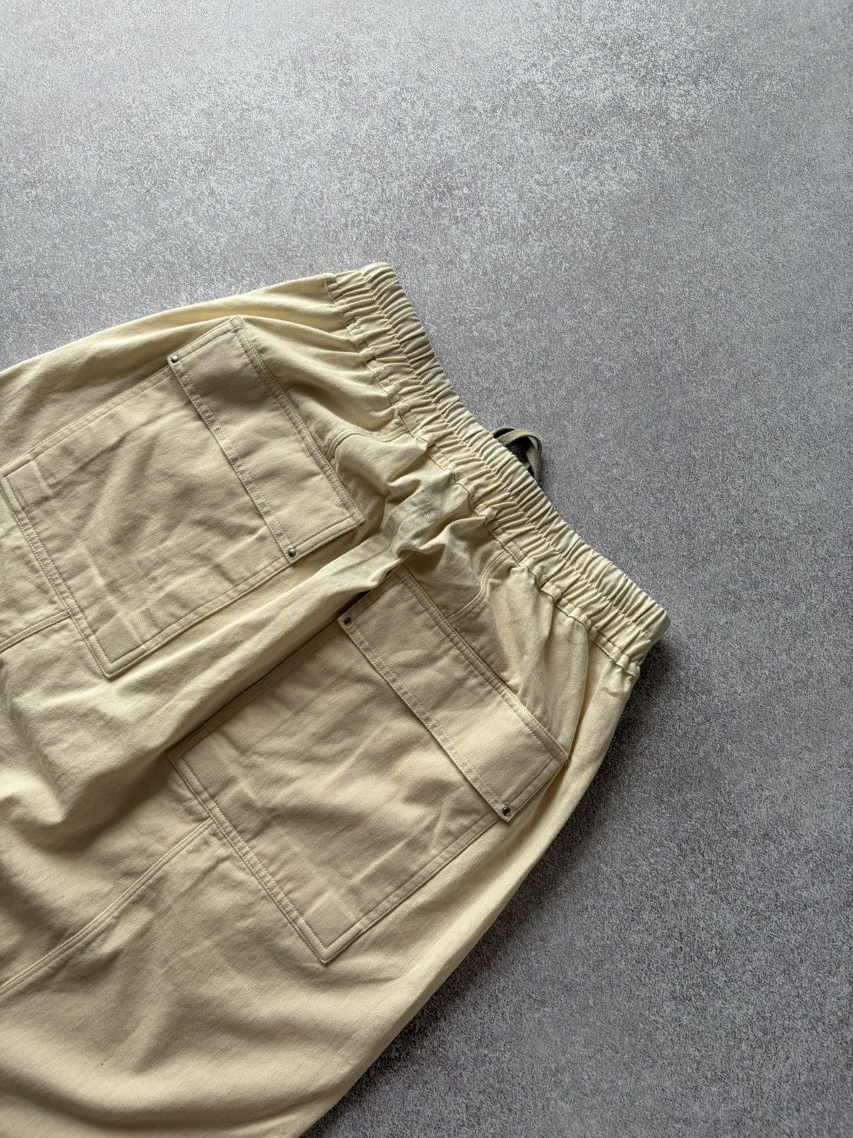 Rick Owens Rick Owens Fogachine SS22 Drop Crotch Wide Cut Beige Shorts Size US 31 - 11 Thumbnail
