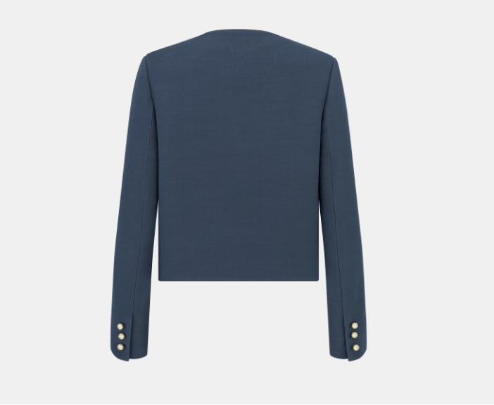 Dior o1w1db10925 421V54 Cropped Jacket in Blue Size XS / US 0-2 / IT 36-38 - 2 Thumbnail