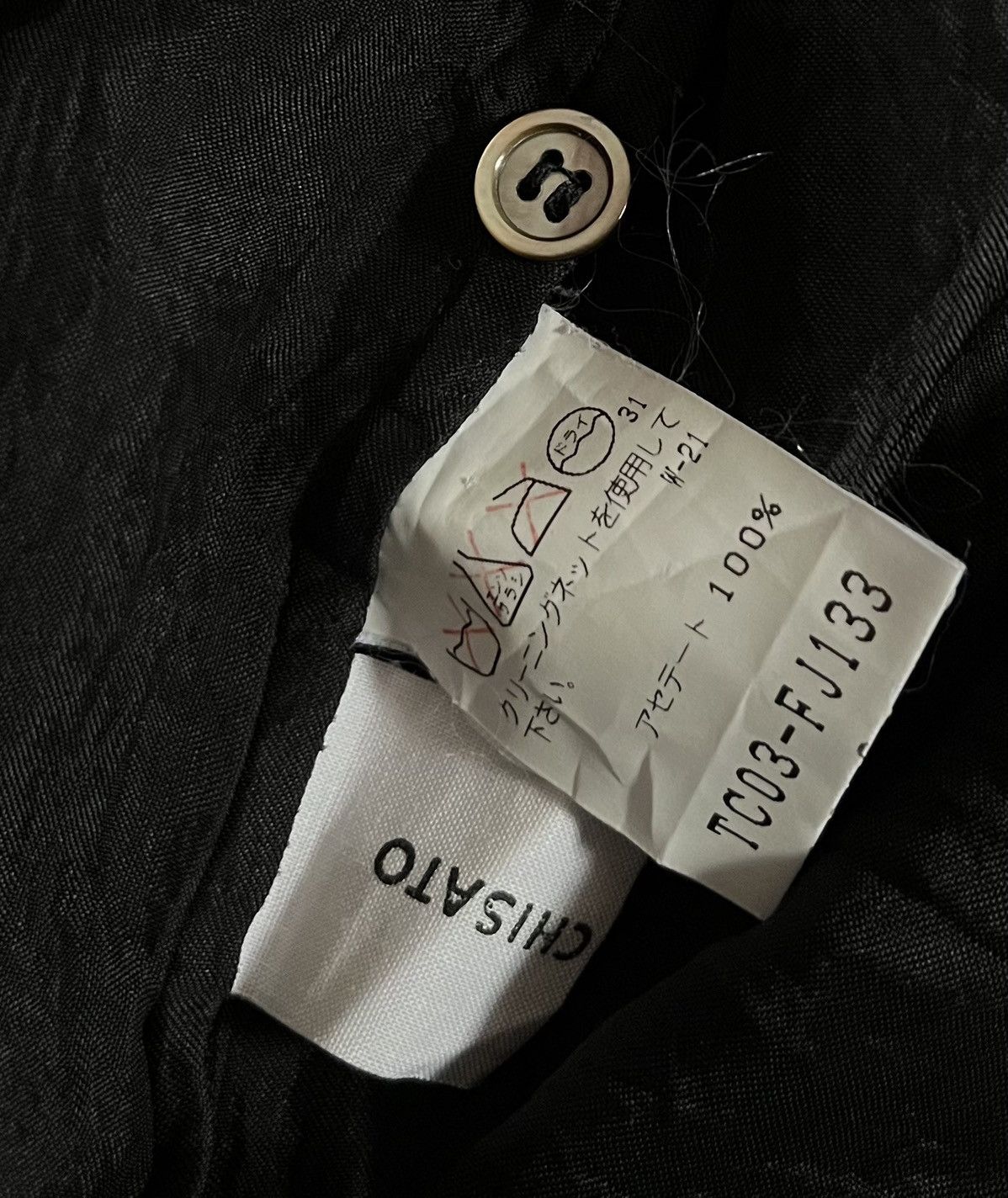 Issey Miyake Vintage tsumori chisato flowy black button up shirt Size US S / EU 44-46 / 1 - 2 Thumbnail