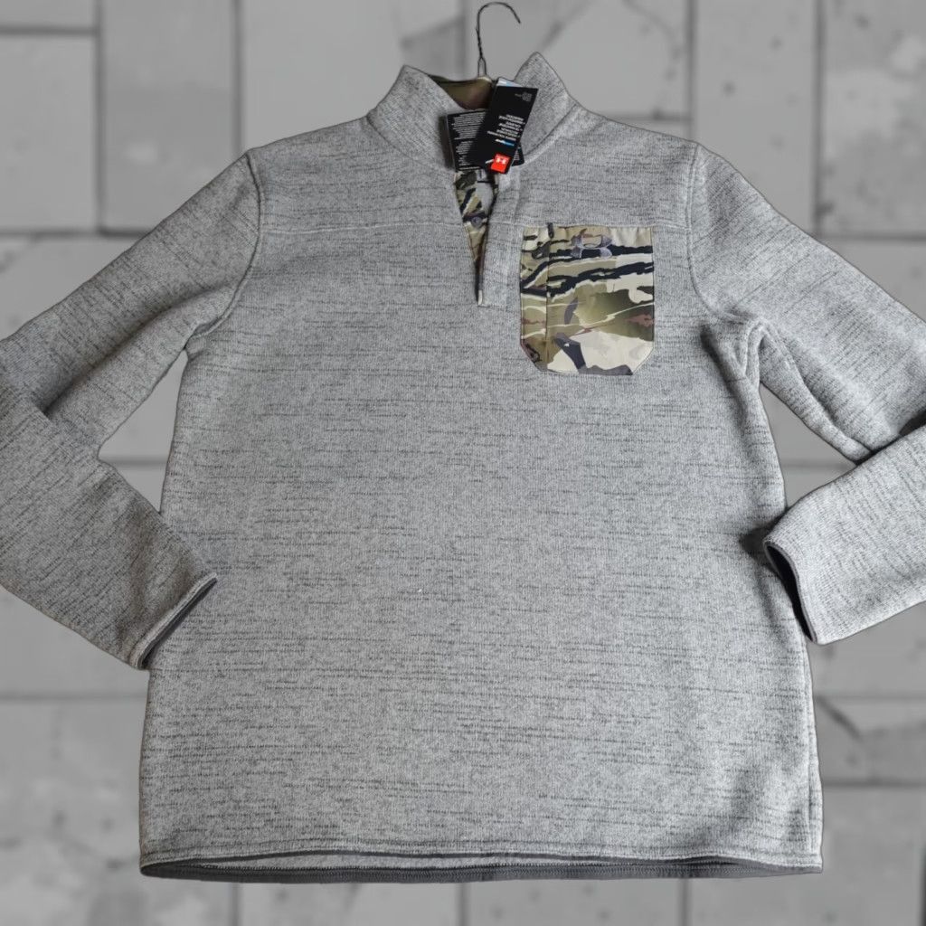 Under Armour Under Armour Pullover Sweatshirt 1/4 Zip Gray Medium ColdGear Men Regular Style: Pullover, Heat Gear, 1/4 Zip, Activewear Size US M / EU 48-50 / 2 - 1 Thumbnail