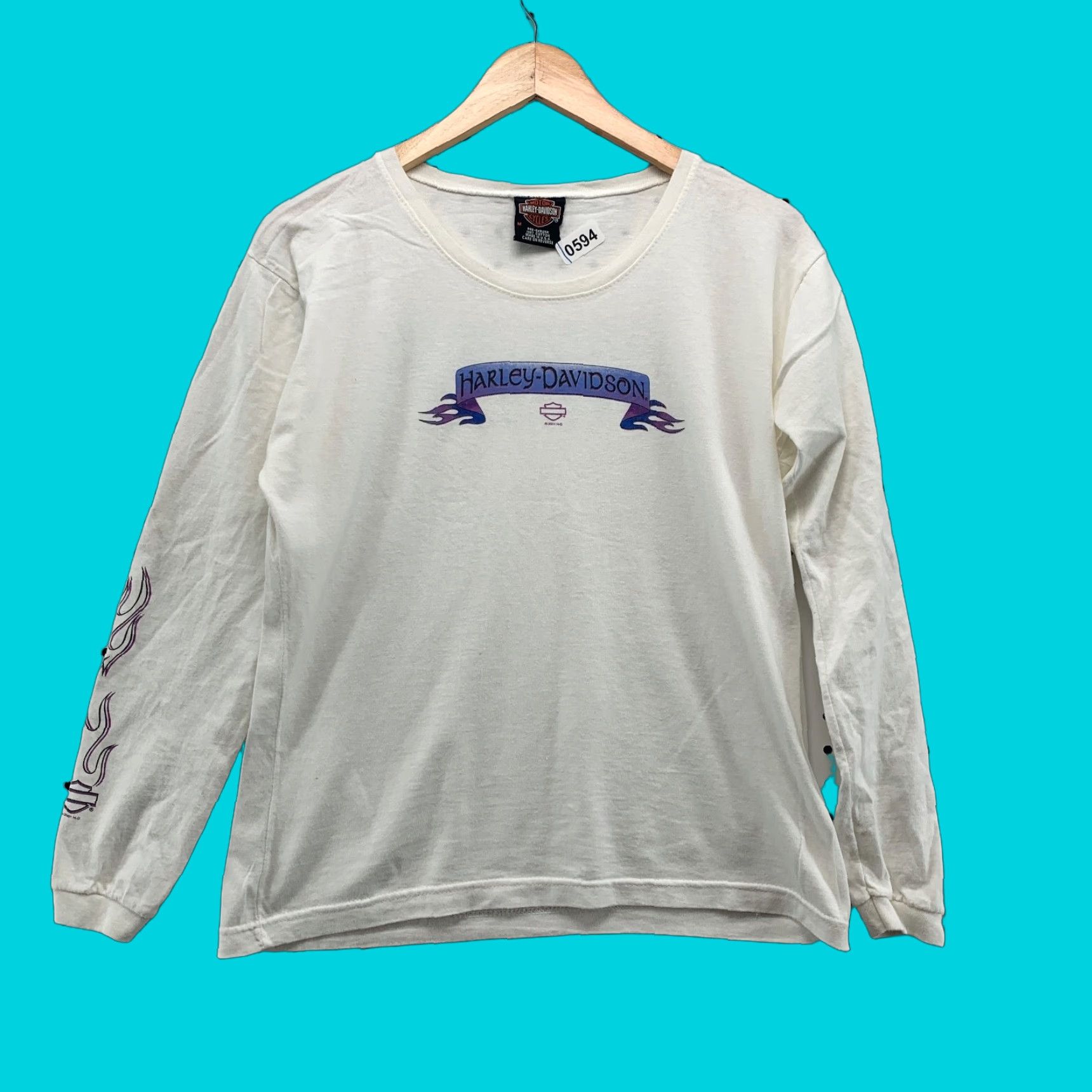 Harley Davidson VINTAGE Harley-Davidson Motorycle Shirt Womens M Made USA White 100% Cotton Long Sleeve Motorcycle casual Womens Medium Shirt Size M / US 6-8 / IT 42-44 - 1 Thumbnail