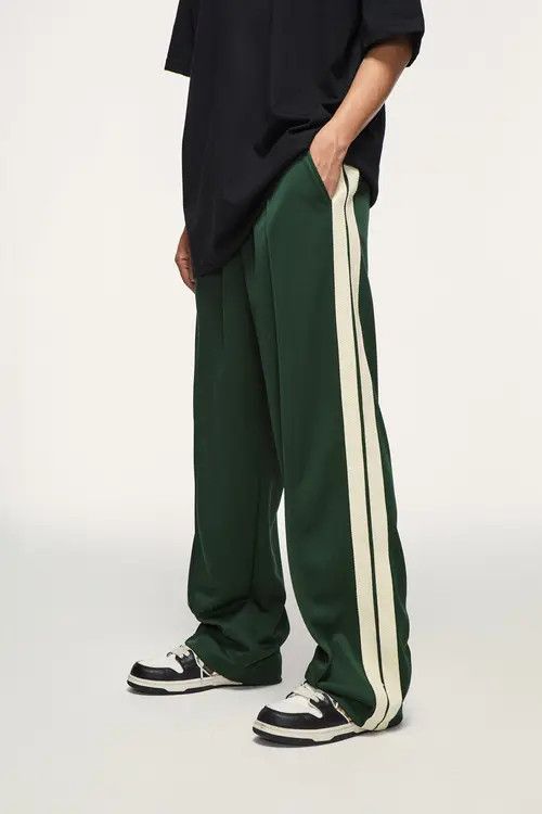 Japanese Brand Hosokawa x Eno Vintage Green Striped Track Pants Size US 27 - 6 Thumbnail