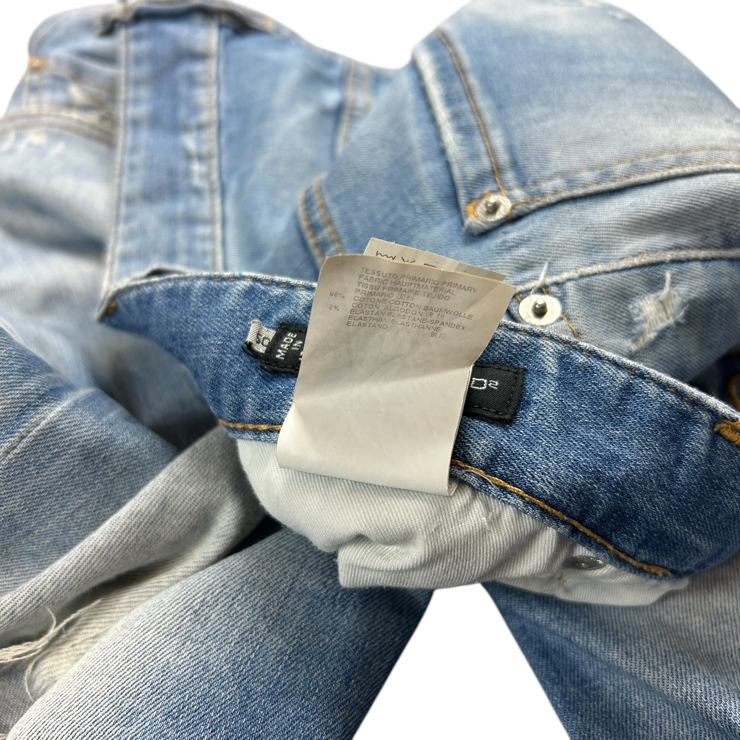 Dsquared2 Dsquared2 Twisted Leg Light Wash Blue Denim Jeans Ripped 50 Size US 34 / EU 50 - 9 Thumbnail