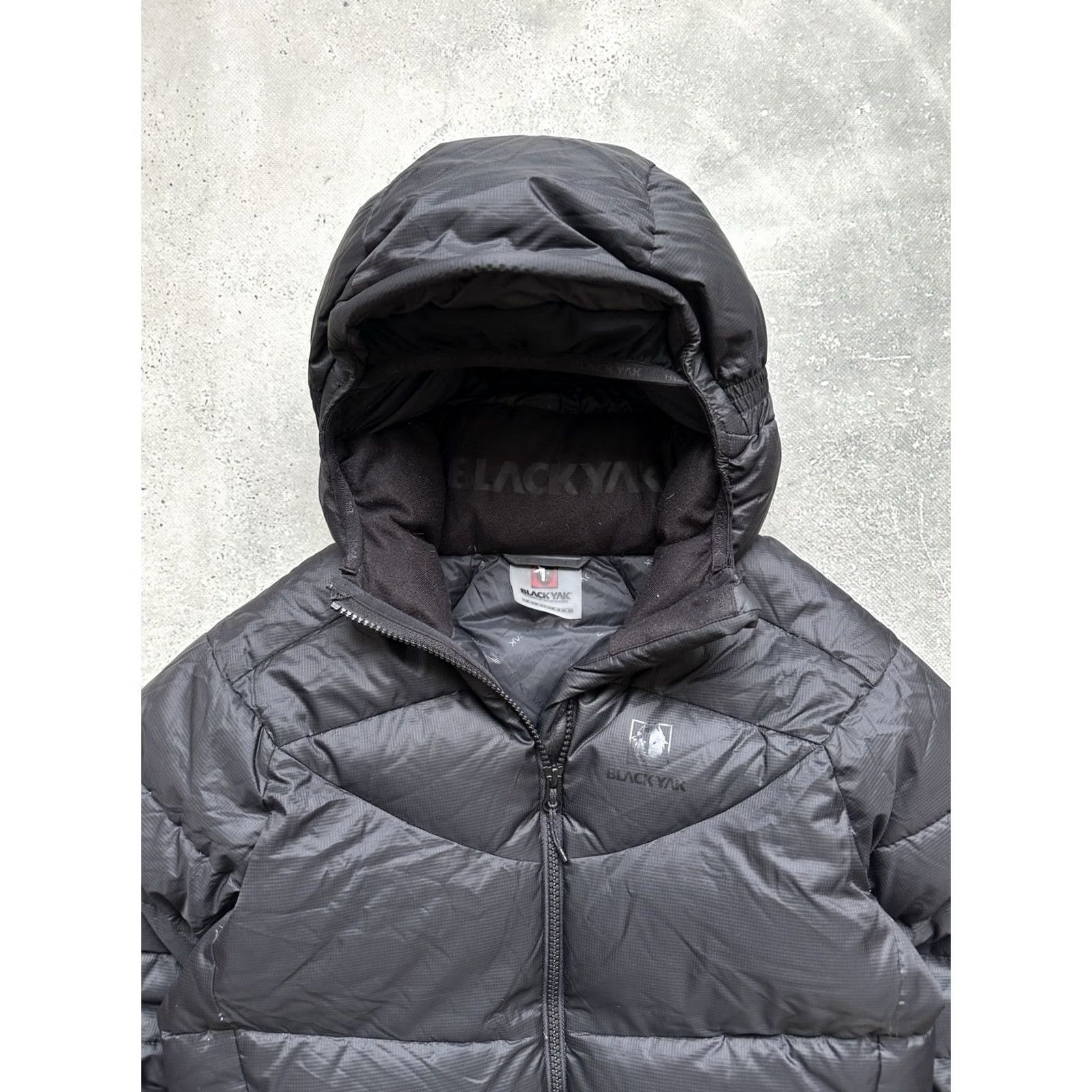 Vintage BLACK YAK Jacket Women S Full Zip Hooded Down Puffer Black Wool? Size S / US 4 / IT 40 - 7 Thumbnail