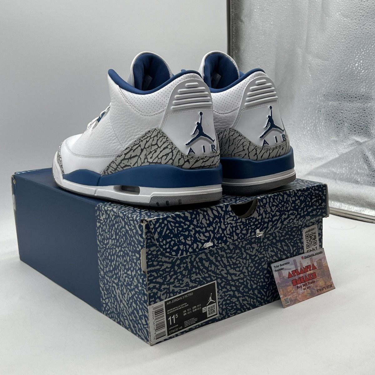 Jordan Brand Air Jordan 3 Washington Wizards Size US 11.5 / EU 44-45 - 4 Thumbnail