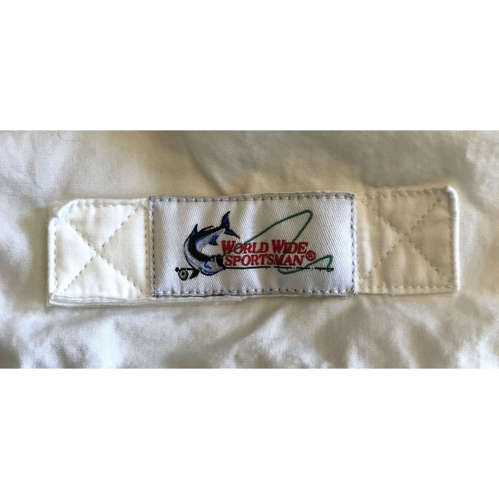 Vintage World Wide Sportsman Button-Up Shirt Mens 3XL White Vented Short Sleeve Casual Cotton Logo Pocket Breathing Regular Size US XXL / EU 58 / 5 - 5 Thumbnail