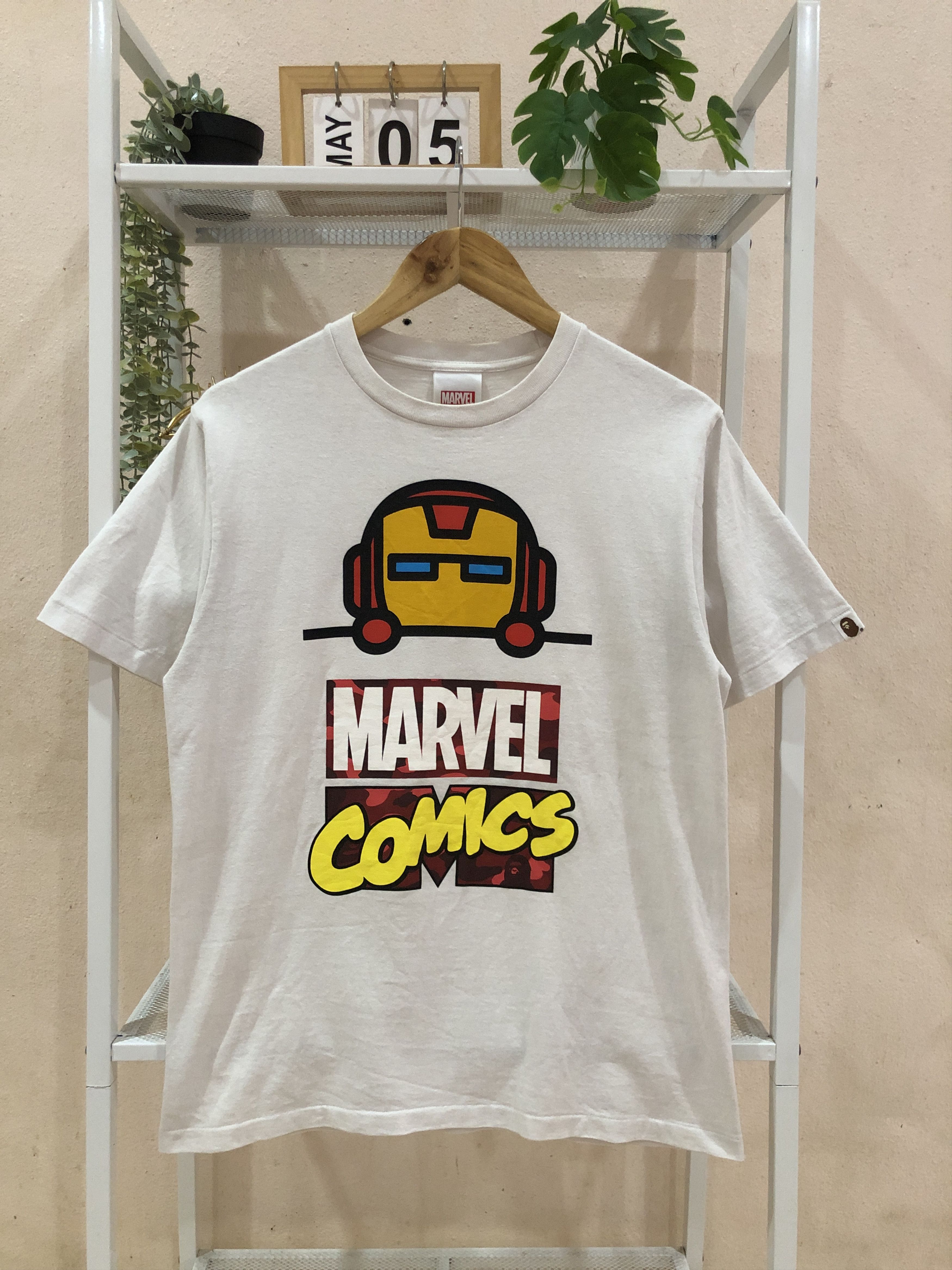 Bape × Marvel Comics Bape x Marvel Comics Iron Man Red Camo Tshirts Size US M / EU 48-50 / 2 - 1 Thumbnail
