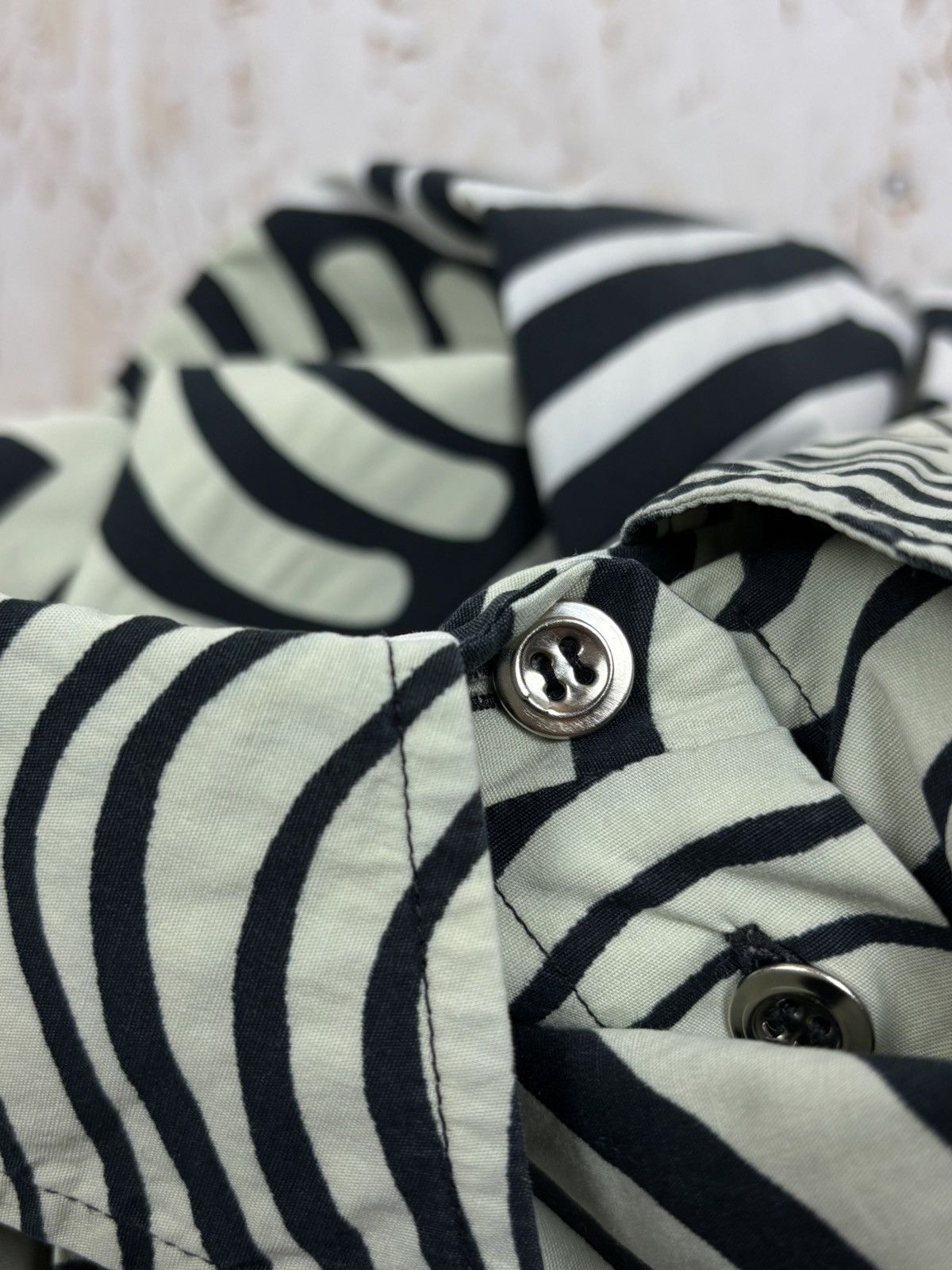 Marimekko Vintage Marimekko Mika Piirainen Metal Button Abstract Shirt Size L / US 10 / IT 46 - 8 Thumbnail