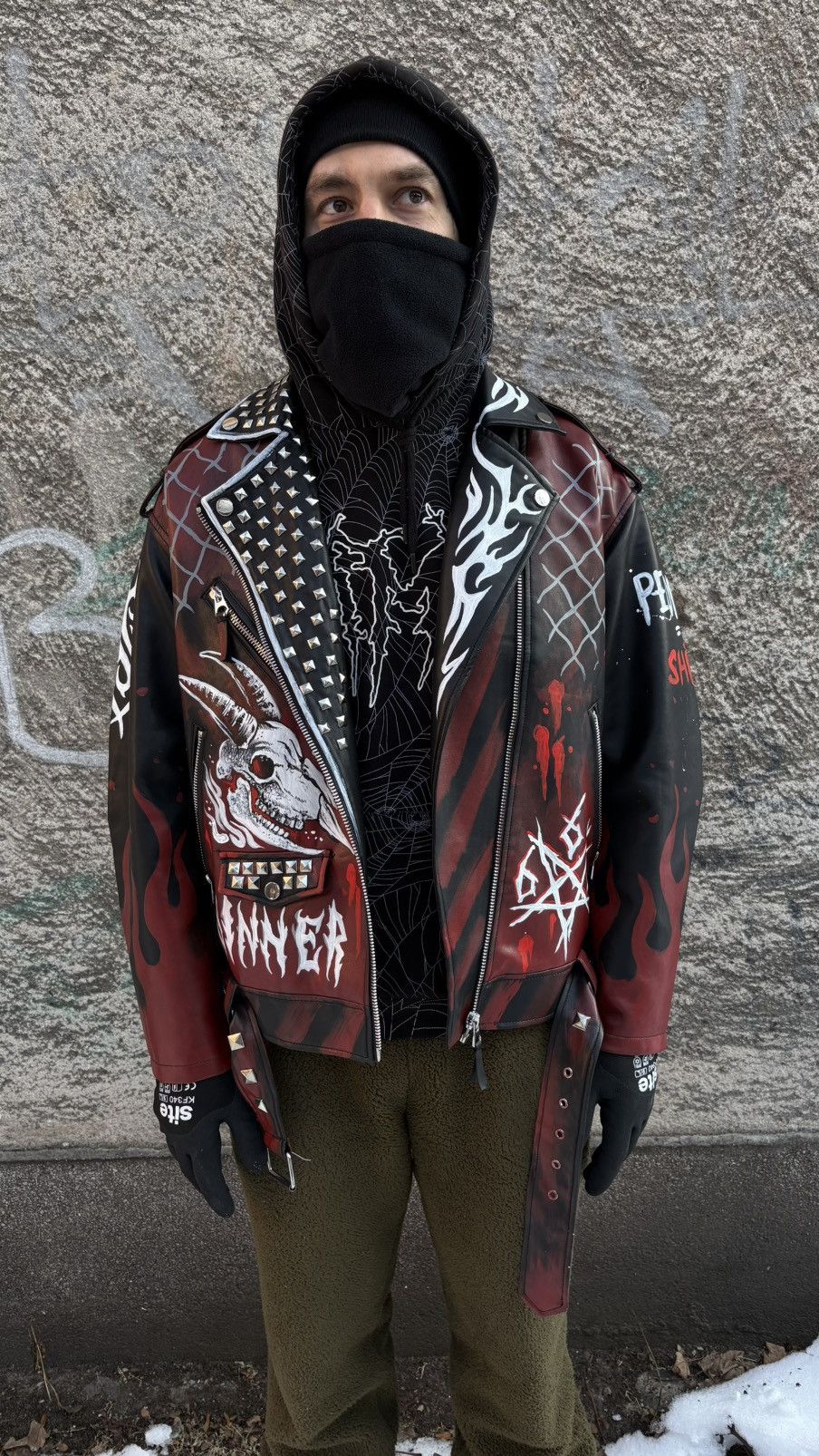 Vintage Custom 1/1 Hand-Painted Slipknot Jacket | Nu-Metal Art Size US L / EU 52-54 / 3 - 4 Thumbnail