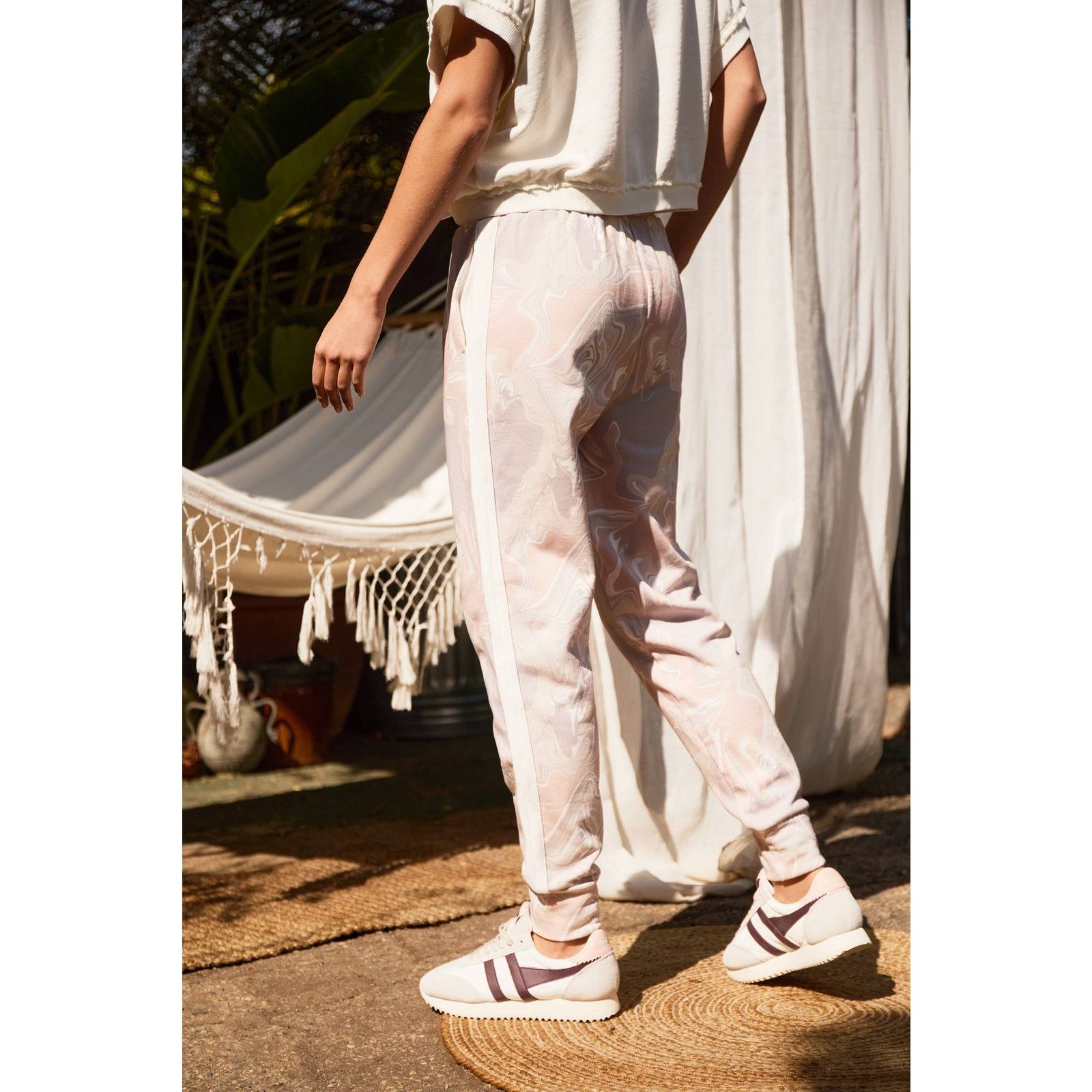 New Anthropologie The Upside Long Island Marbled Joggers