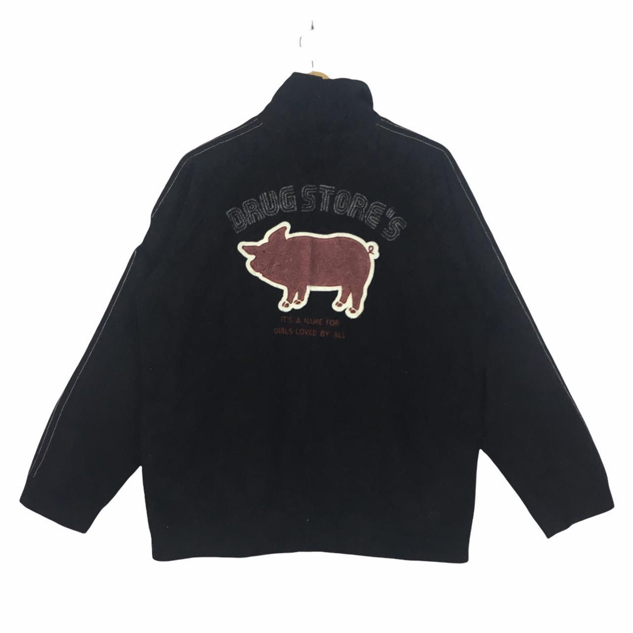 Vintage Vtg DRUG STORE’S Zip Up Fleece Jacket Sweater Big Logo Size US M / EU 48-50 / 2 - 1 Thumbnail