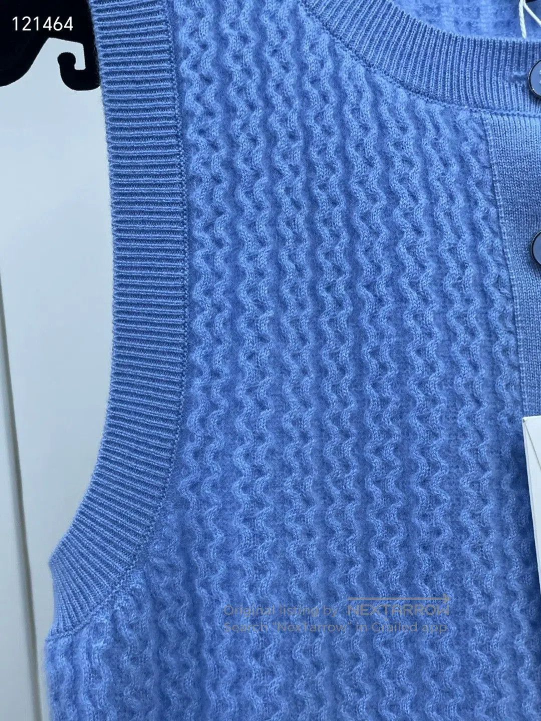Chanel Chanel 24B Blue Knit Cashmere Vest. Size XXS / US 00 / IT 34 - 4 Thumbnail