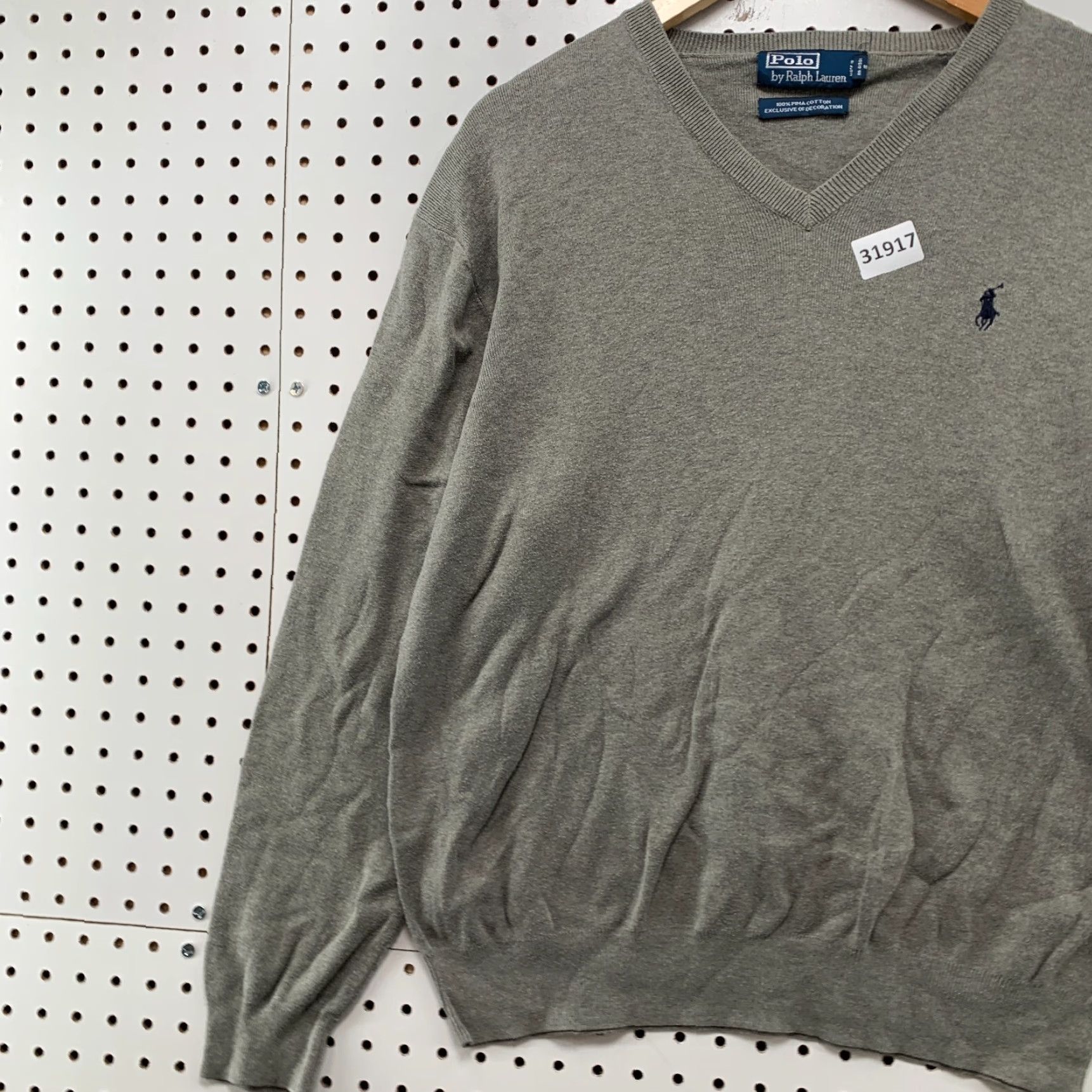 Polo Ralph Lauren Polo Ralph Lauren V Neck Sweater Mens Medium Gray Pullover Casual Shirt Size US M / EU 48-50 / 2 - 3 Thumbnail