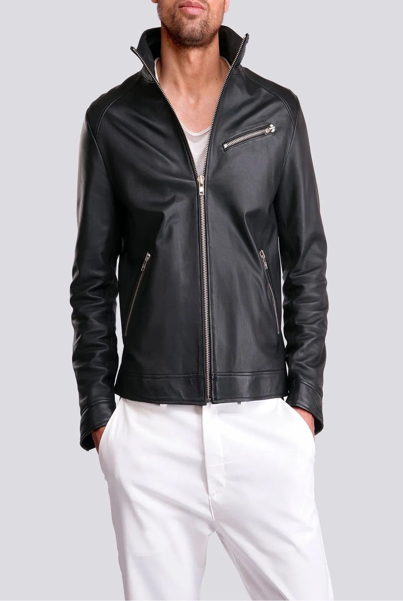 Other Sheep Leather Jacket (NEW PETER FULL) Size US L / EU 52-54 / 3 - 1 Thumbnail