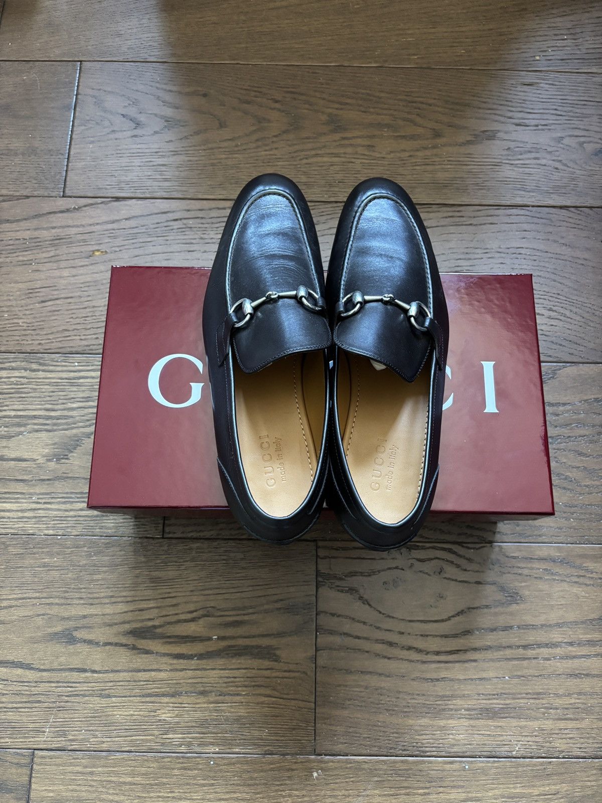 Gucci Dark Brown Leather Gucci Loafers with Silver Detail Size US 10 / EU 43 - 3 Thumbnail