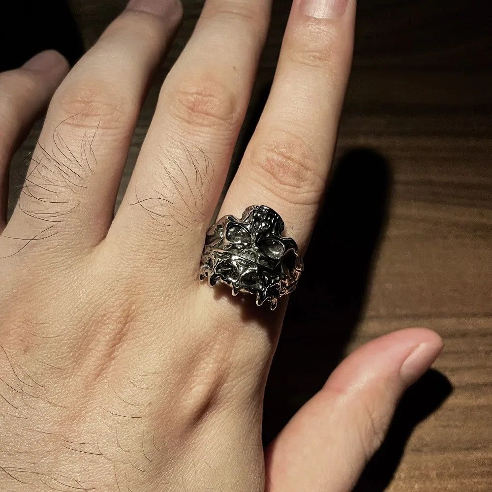 Japanese Brand × Jewelry × Vintage Retro Crown Skull Ring Size ONE SIZE - 6 Thumbnail